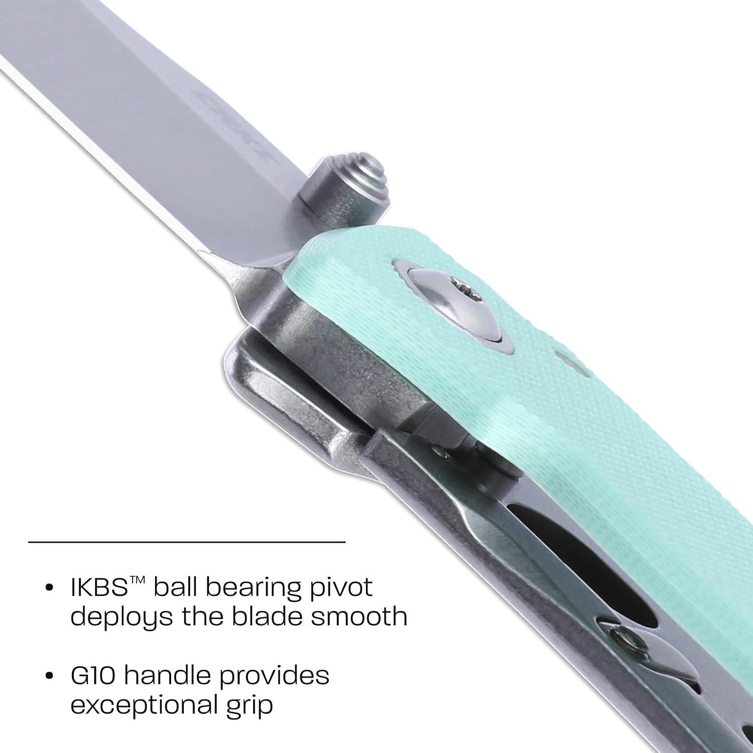 Cuchillo Plegable CRKT Tuna Compact EDC Acero 14C28N Azul