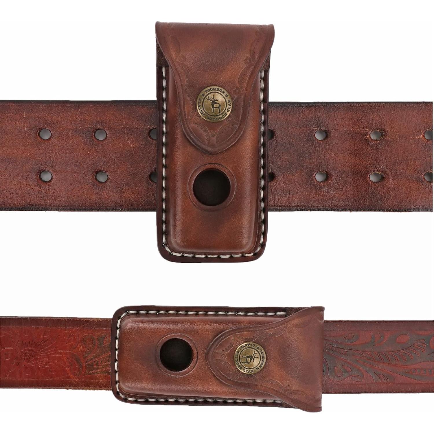 Funda de Cuchillo de Cuero Tourbon para Cinturón 10.4 cm