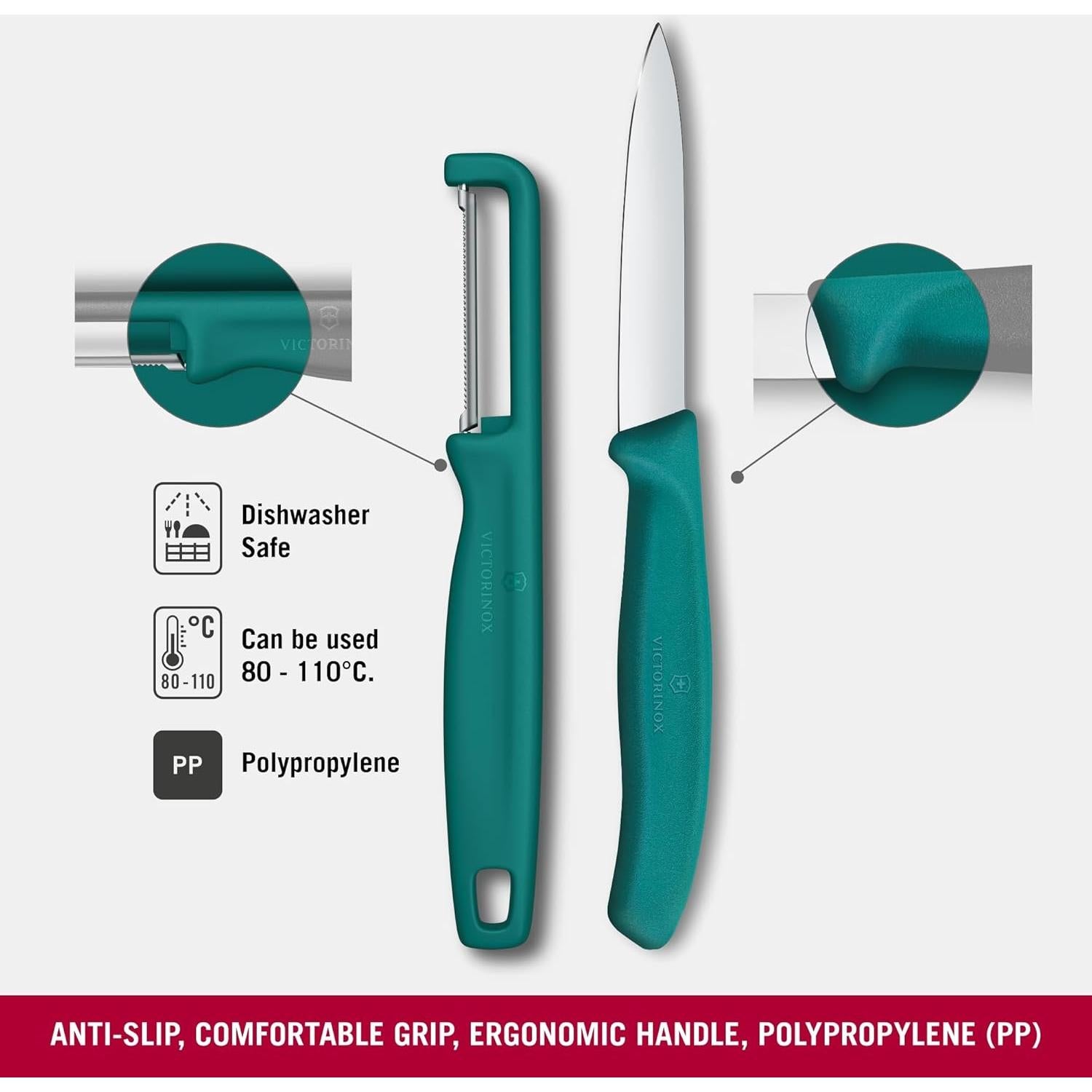 Set de Cuchillos de Pelar Victorinox Swiss Classic 2 Piezas Verde