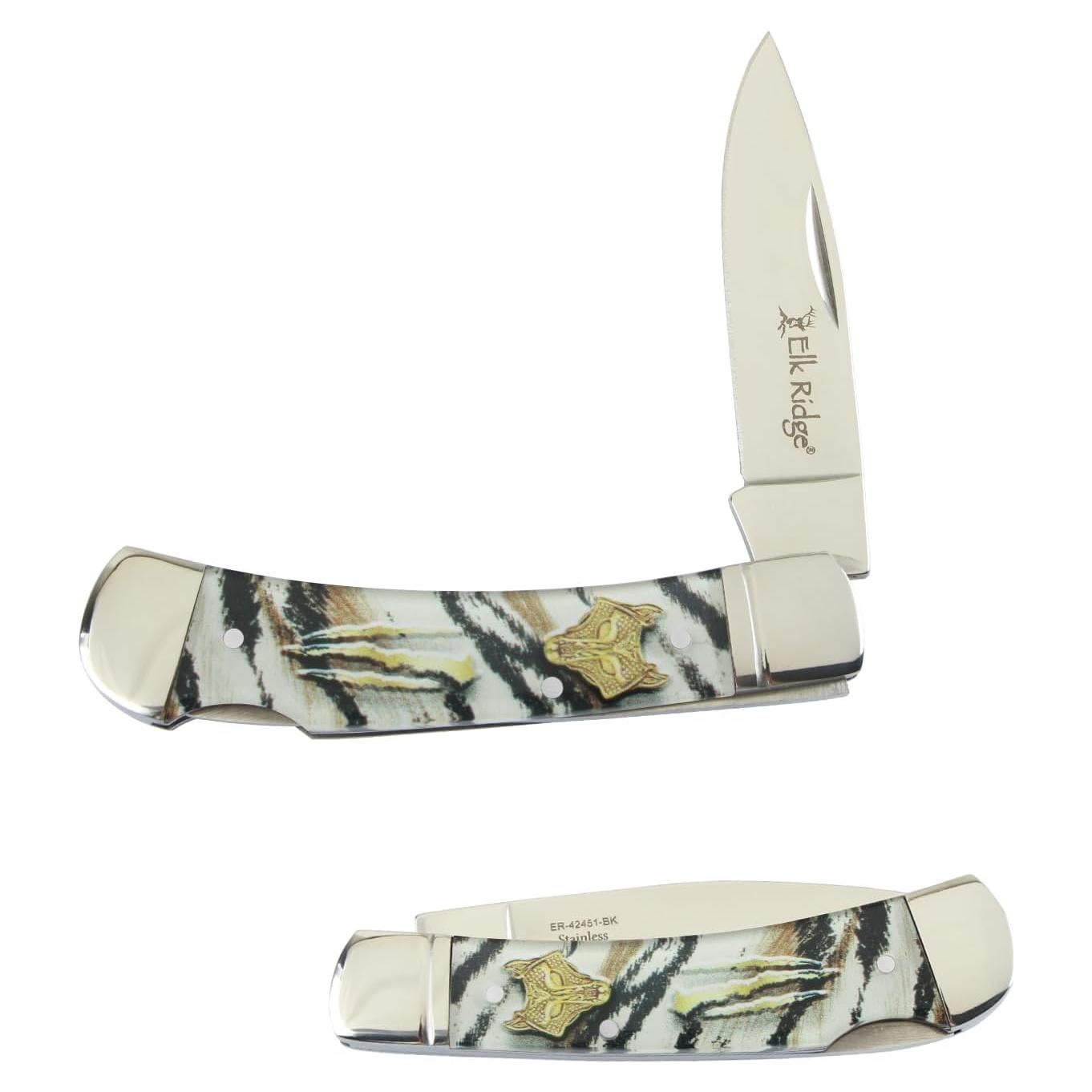 Cuchillo de bolsillo Elk Ridge ER-42451-AF negro 16.51 cm