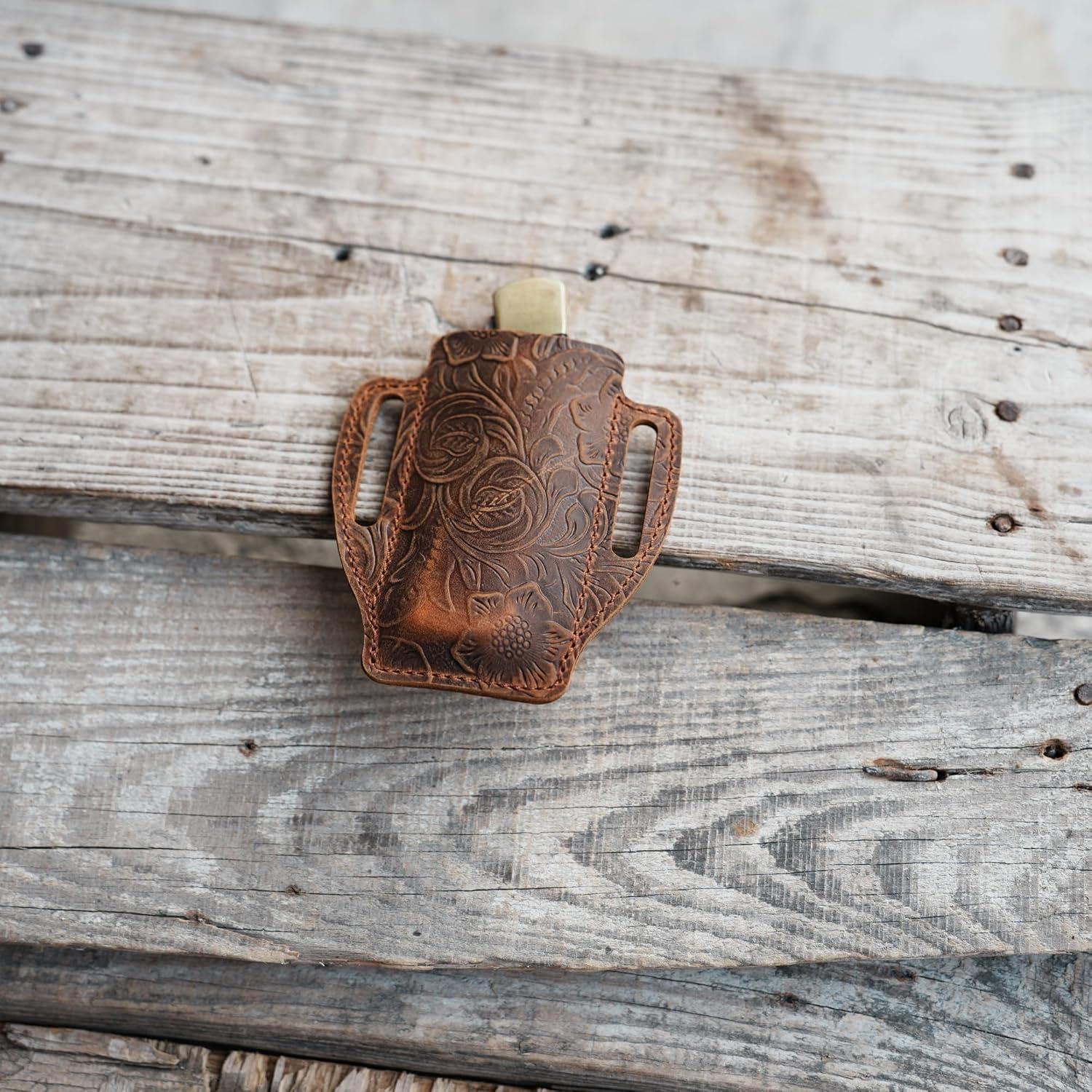 Funda de Cuchillo de Cuero para Cuchillos de 10-12.7 cm