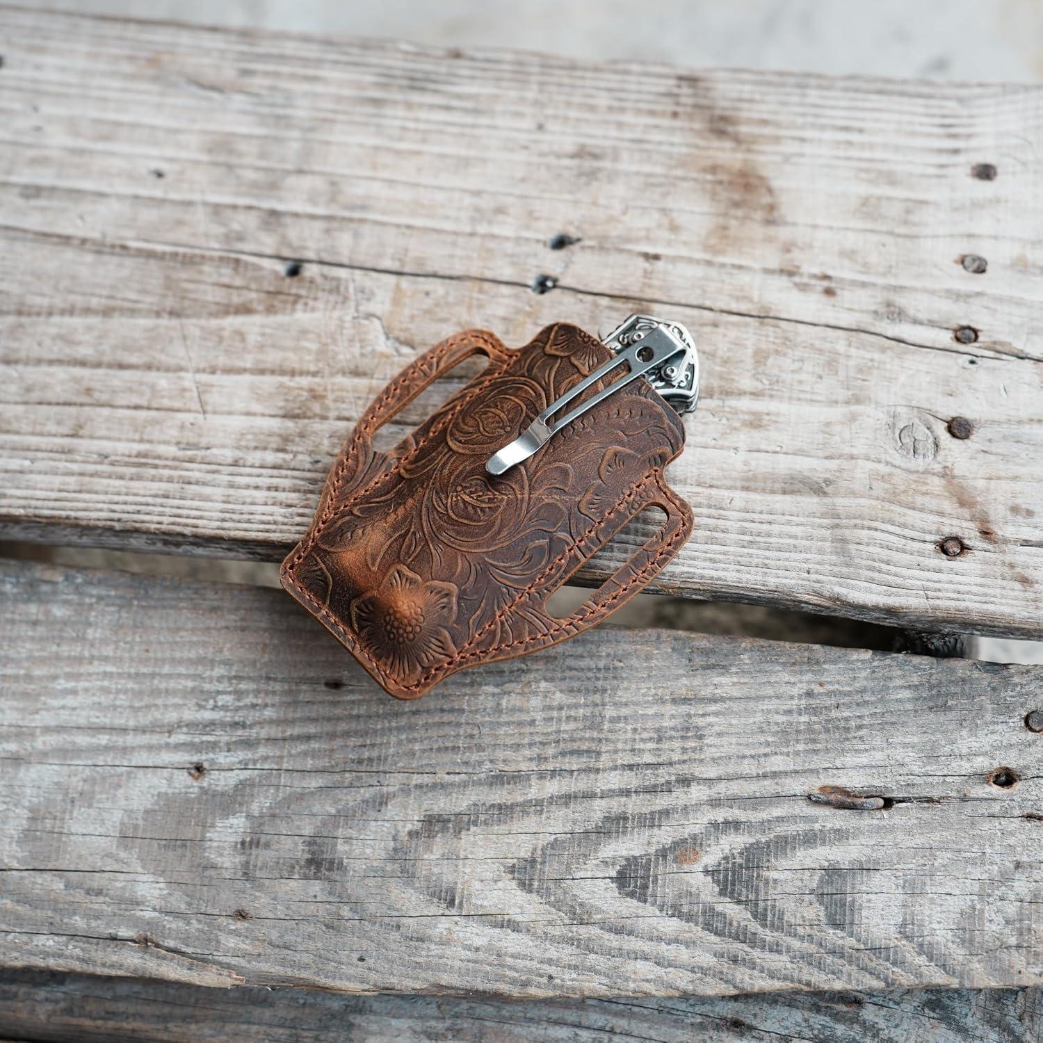 Funda de Cuchillo de Cuero para Cuchillos de 10-12.7 cm