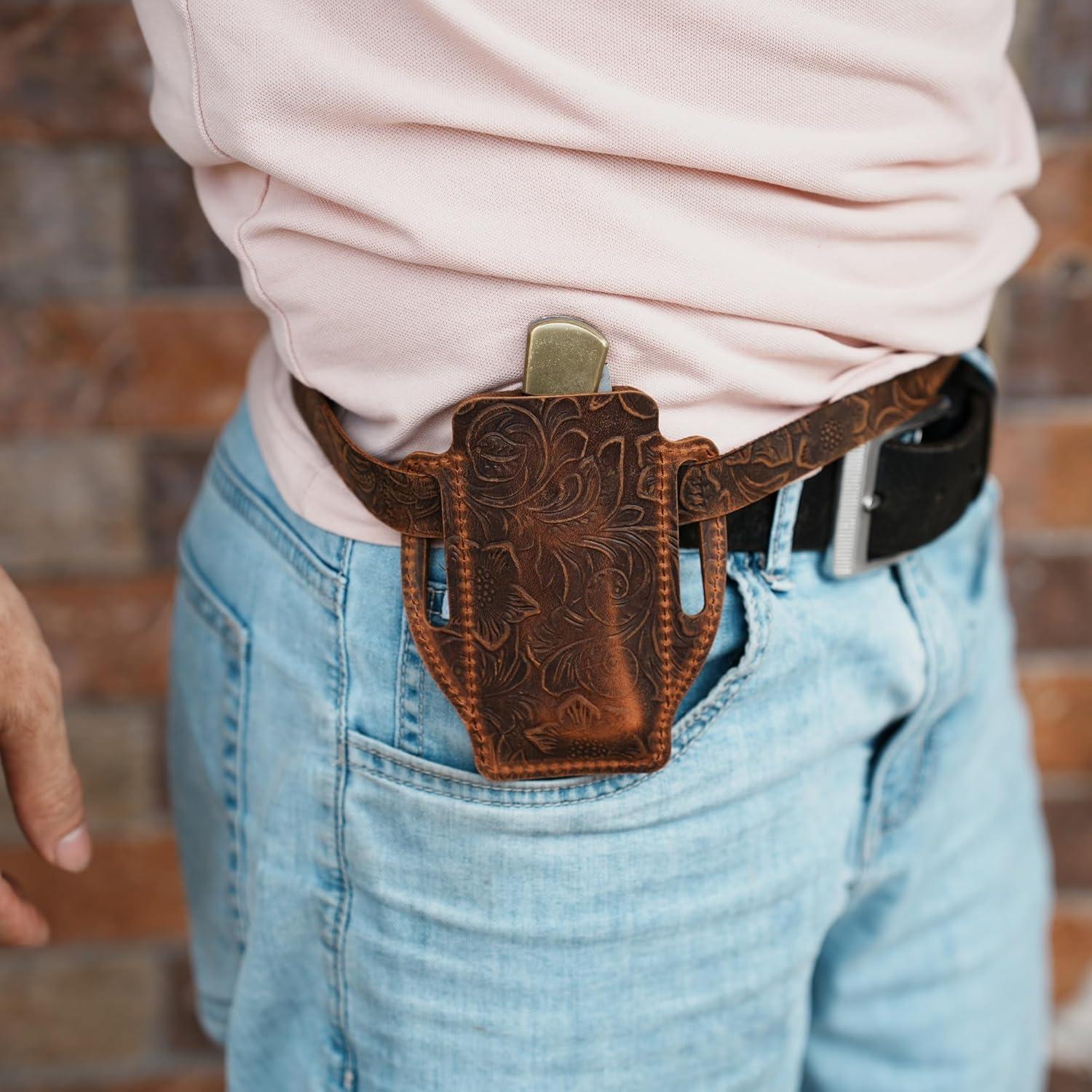 Funda de Cuchillo de Cuero para Cuchillos de 10-12.7 cm