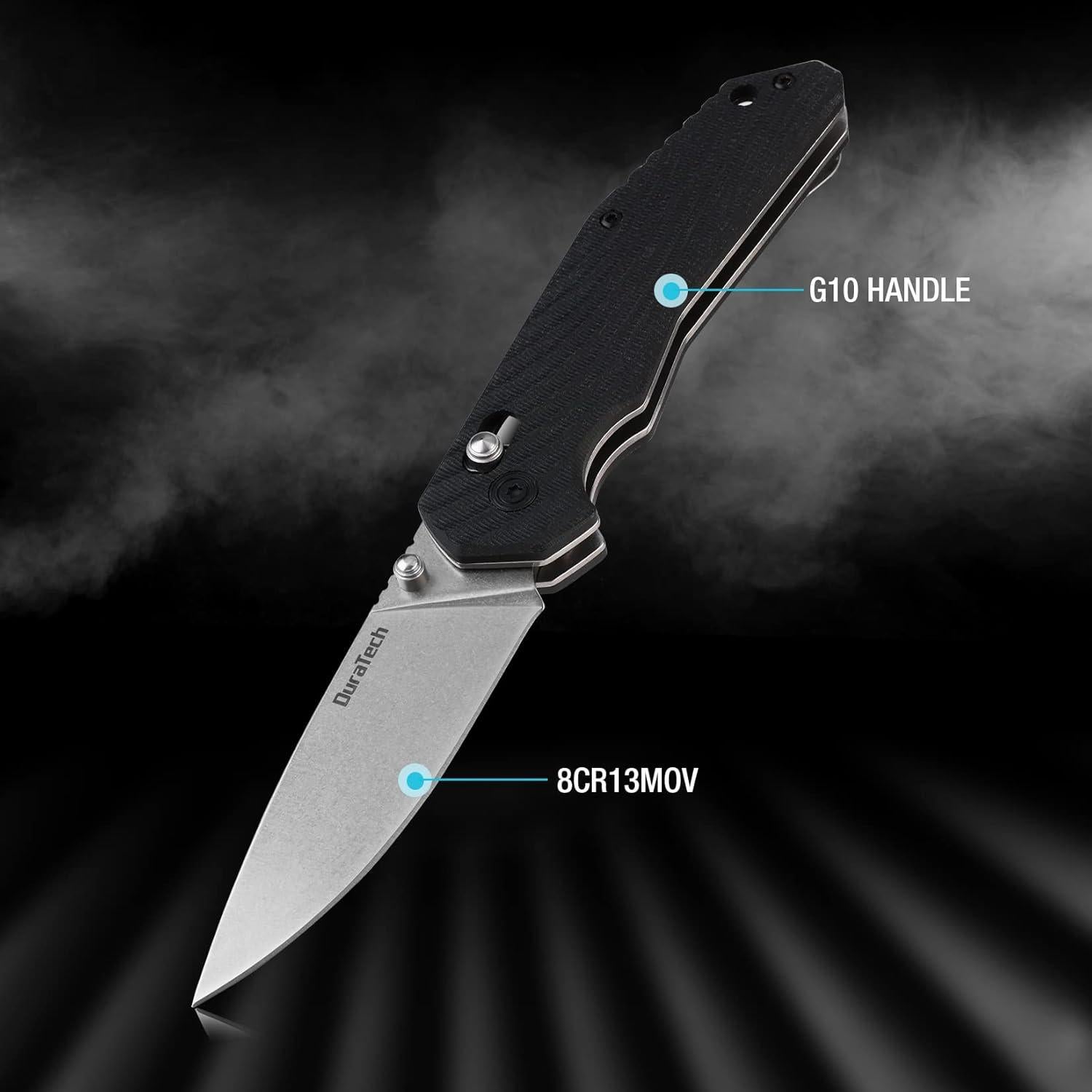 Cuchillo Plegable DURATECH EDC Acero Inoxidable 8CR13MOV