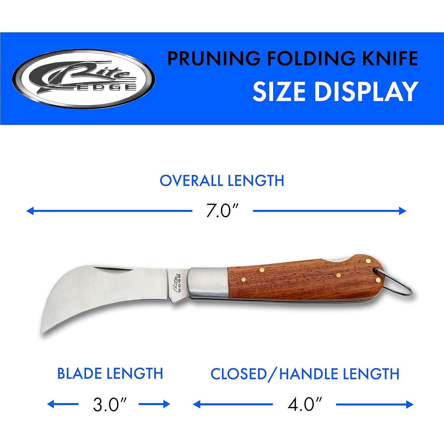 Cuchillo de Poda Plegable Rite Edge Hawkbill 10.16 cm Acero Inoxidable