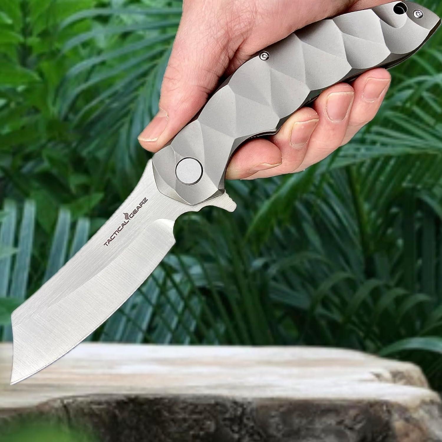 Cuchillo Plegable Táctico TACTICAL GEARZ TG Zeus Titanio 22.86 cm