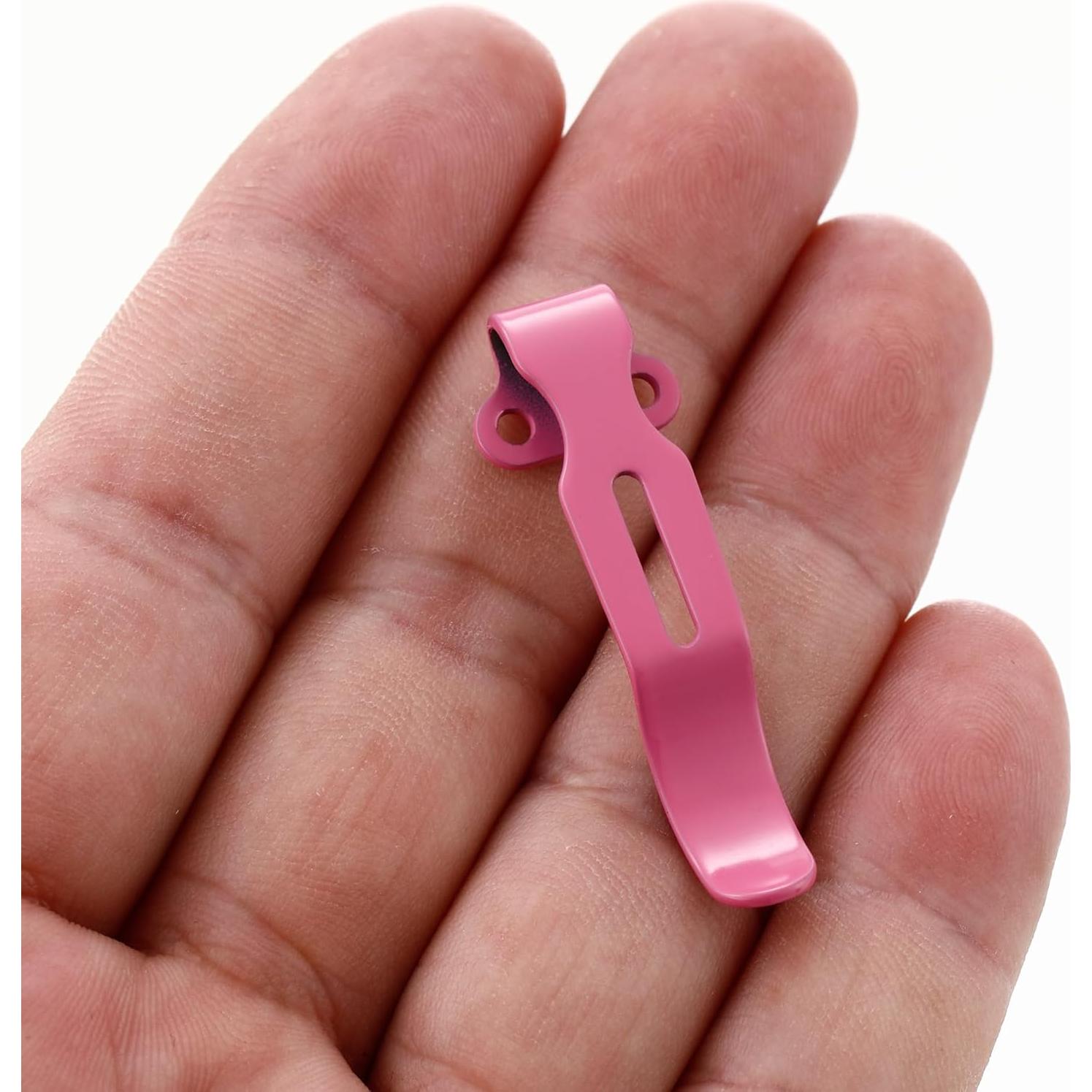 Clip de bolsillo A.I.FORCE rosa para cuchillos Benchmade y más