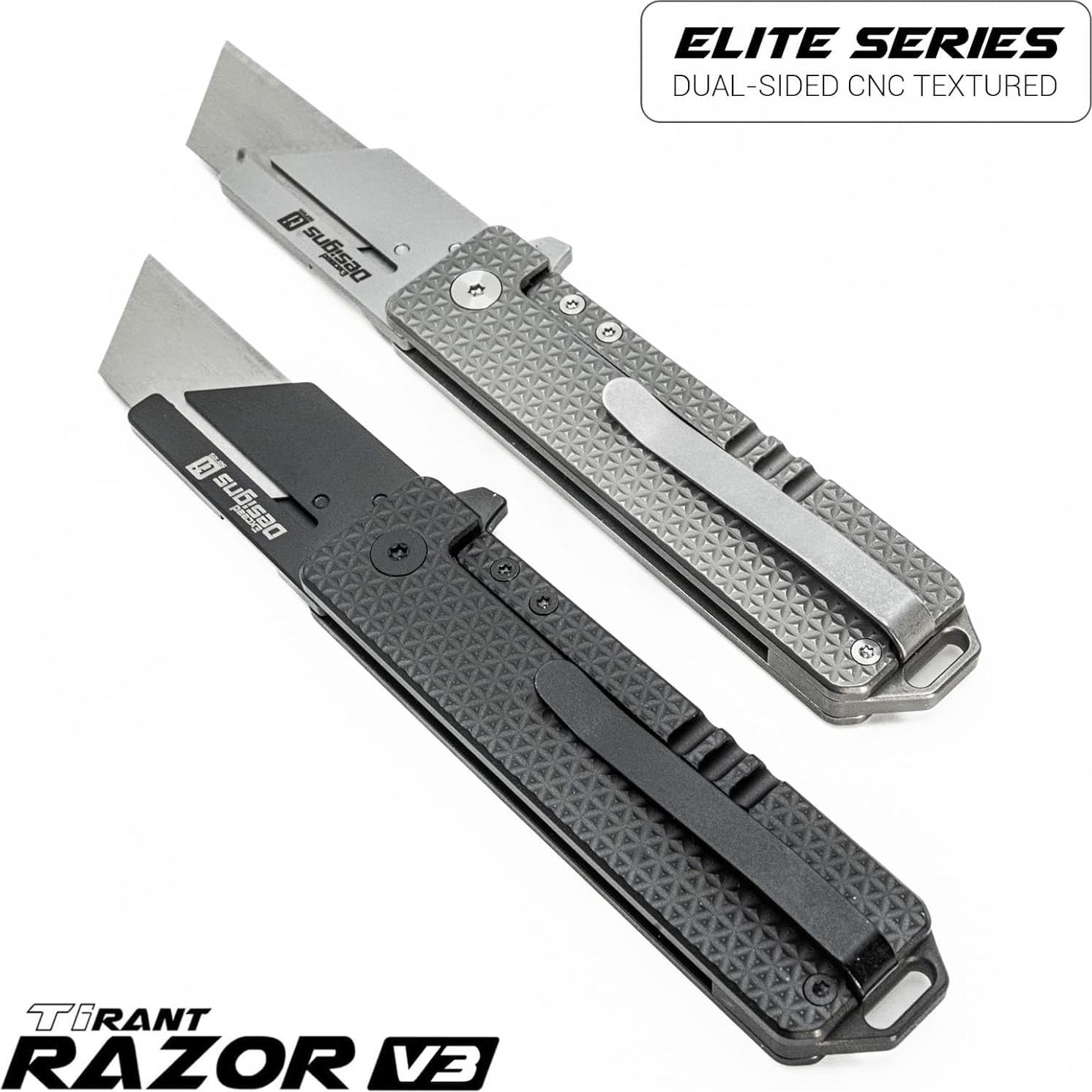 Cuchillo Utility TiRant RAZOR V3 Exceed Designs Titanio 6AL-4V
