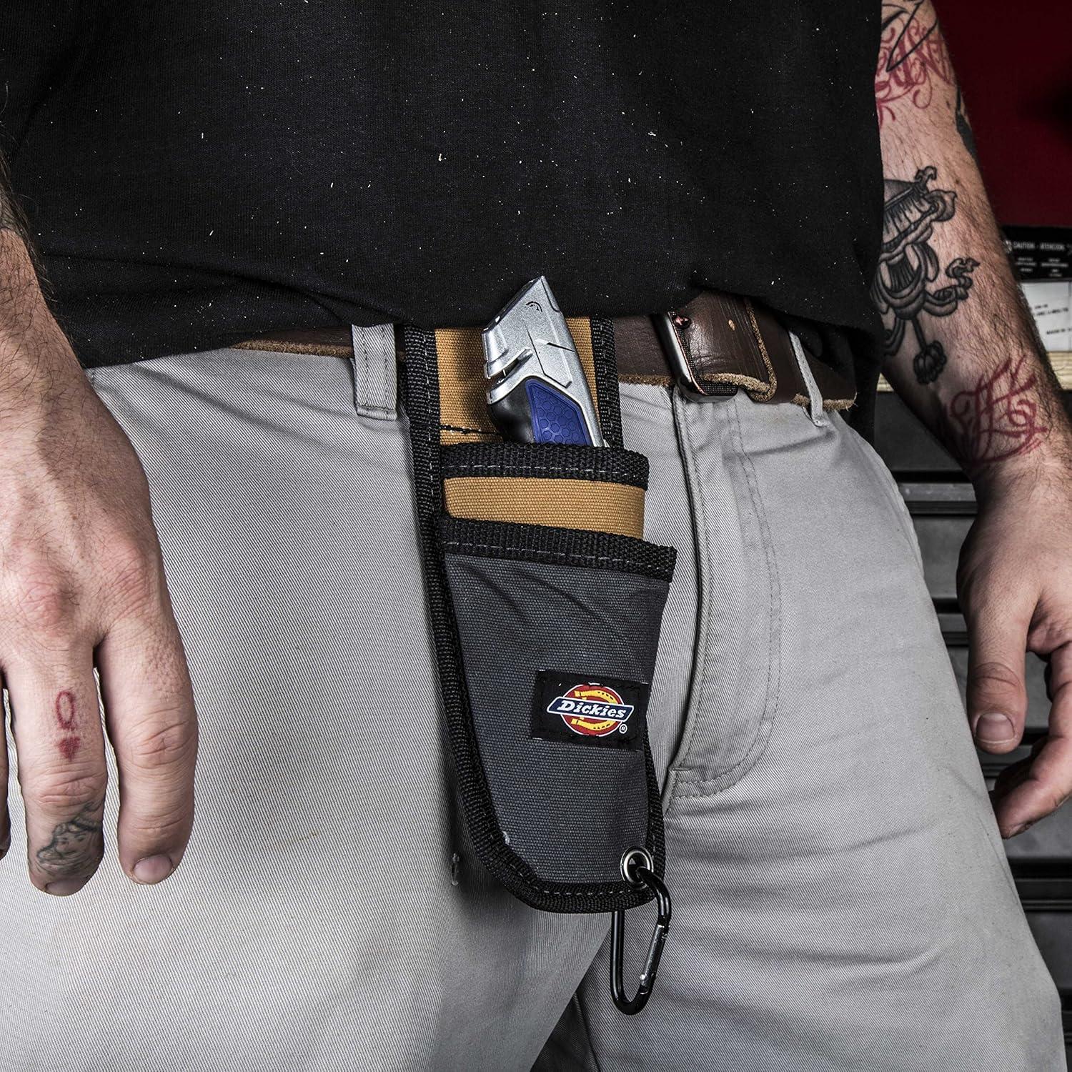 Funda para cuchillo utilitario Dickies 57010, lona gris/marrón