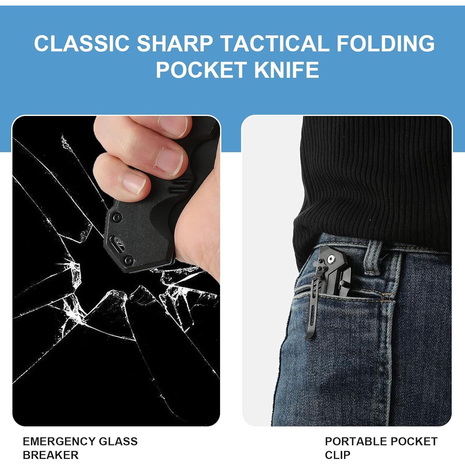 Cuchillo Táctico Plegable Milaloko P1_00A Acero Inoxidable