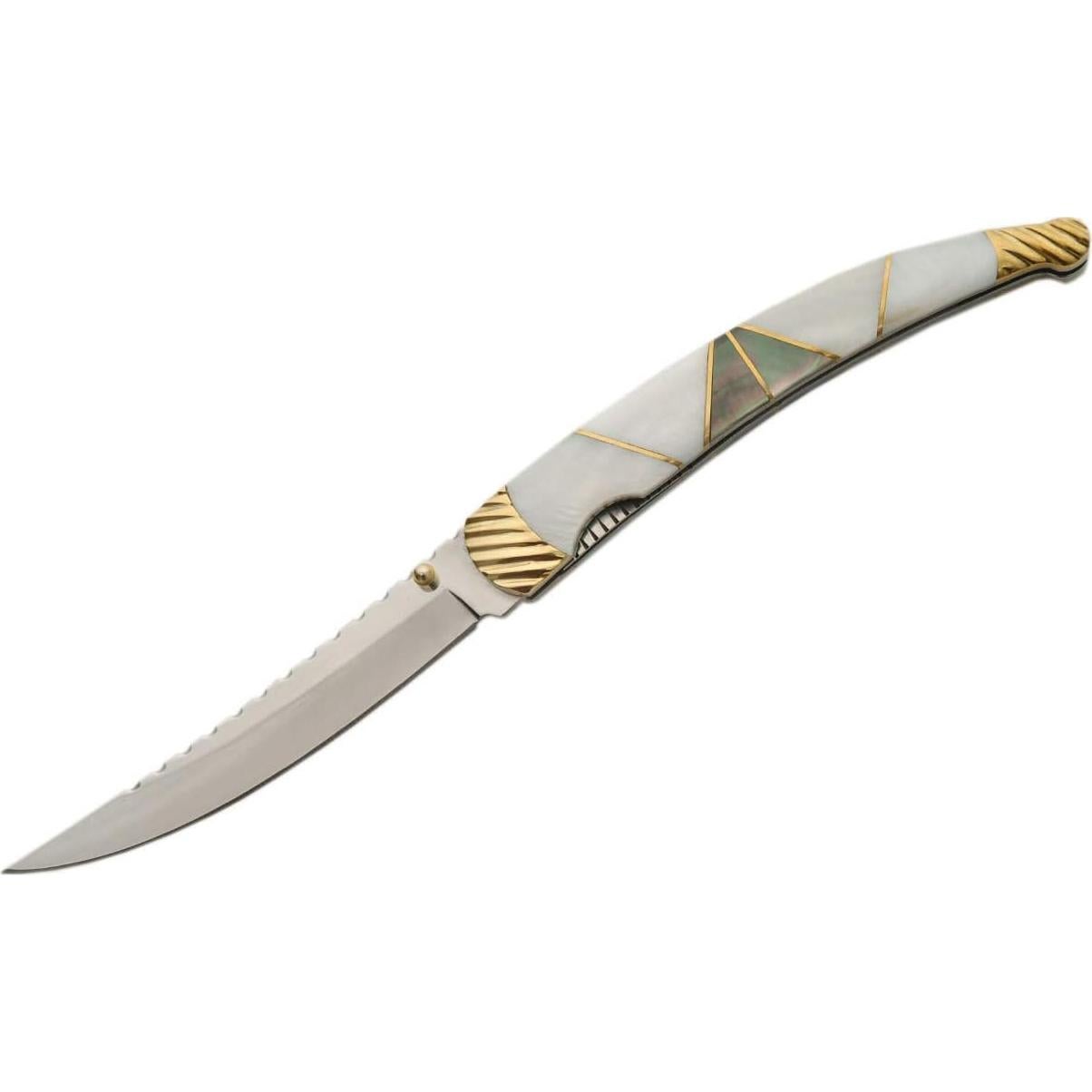 Cuchillo Plegable SZCO de Madreperla y Abulón 12cm EDC