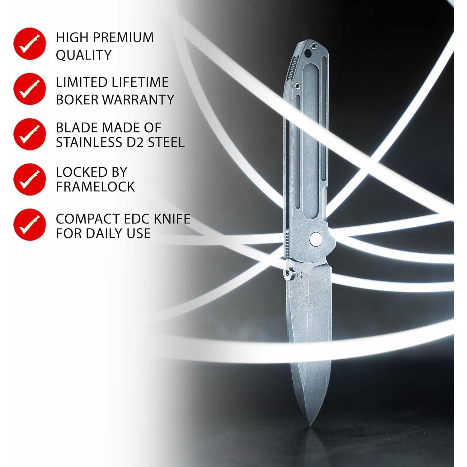 Cuchillo Plegable Boker Plus Evade D2 Diseño Serge Panchenko