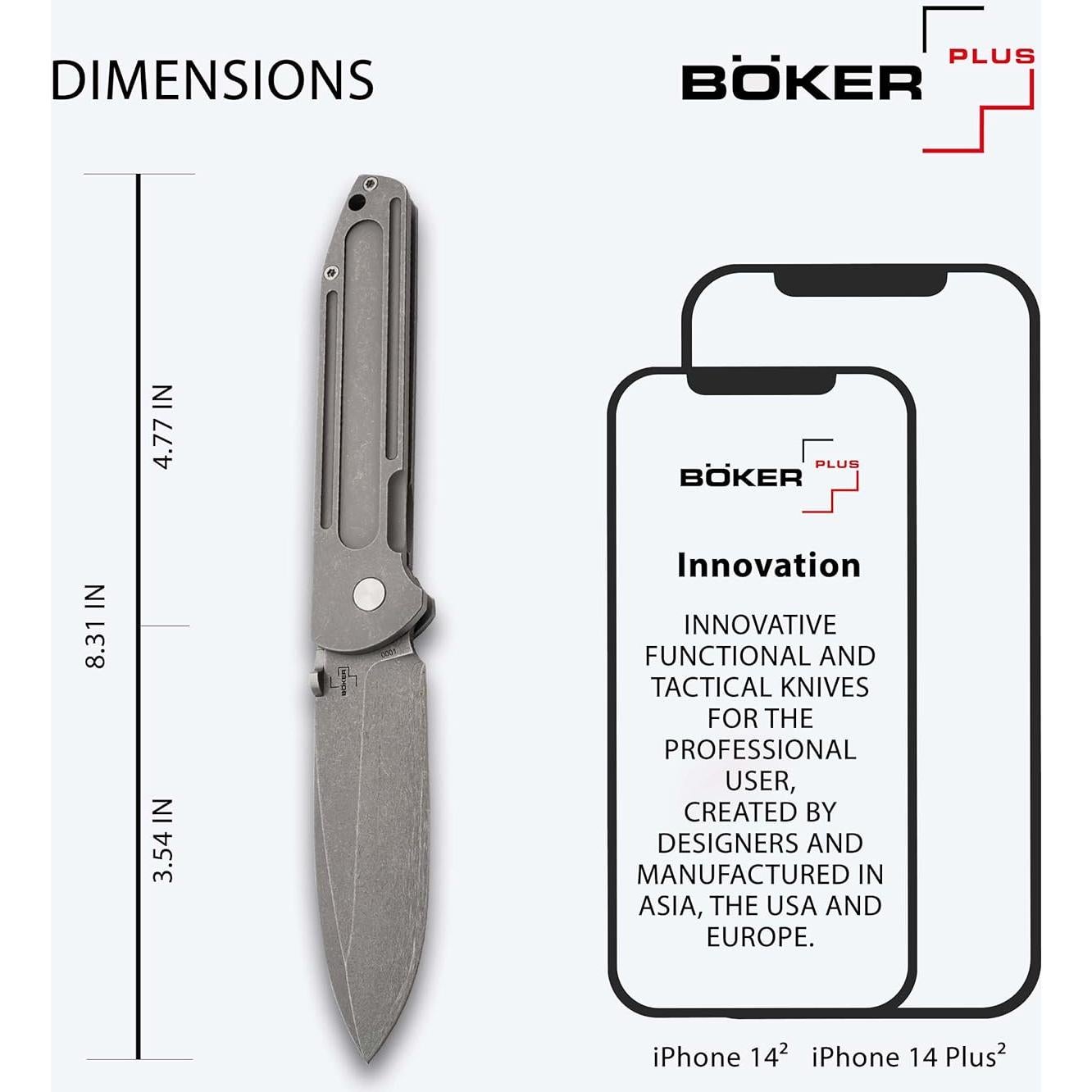 Cuchillo Plegable Boker Plus Evade D2 Diseño Serge Panchenko