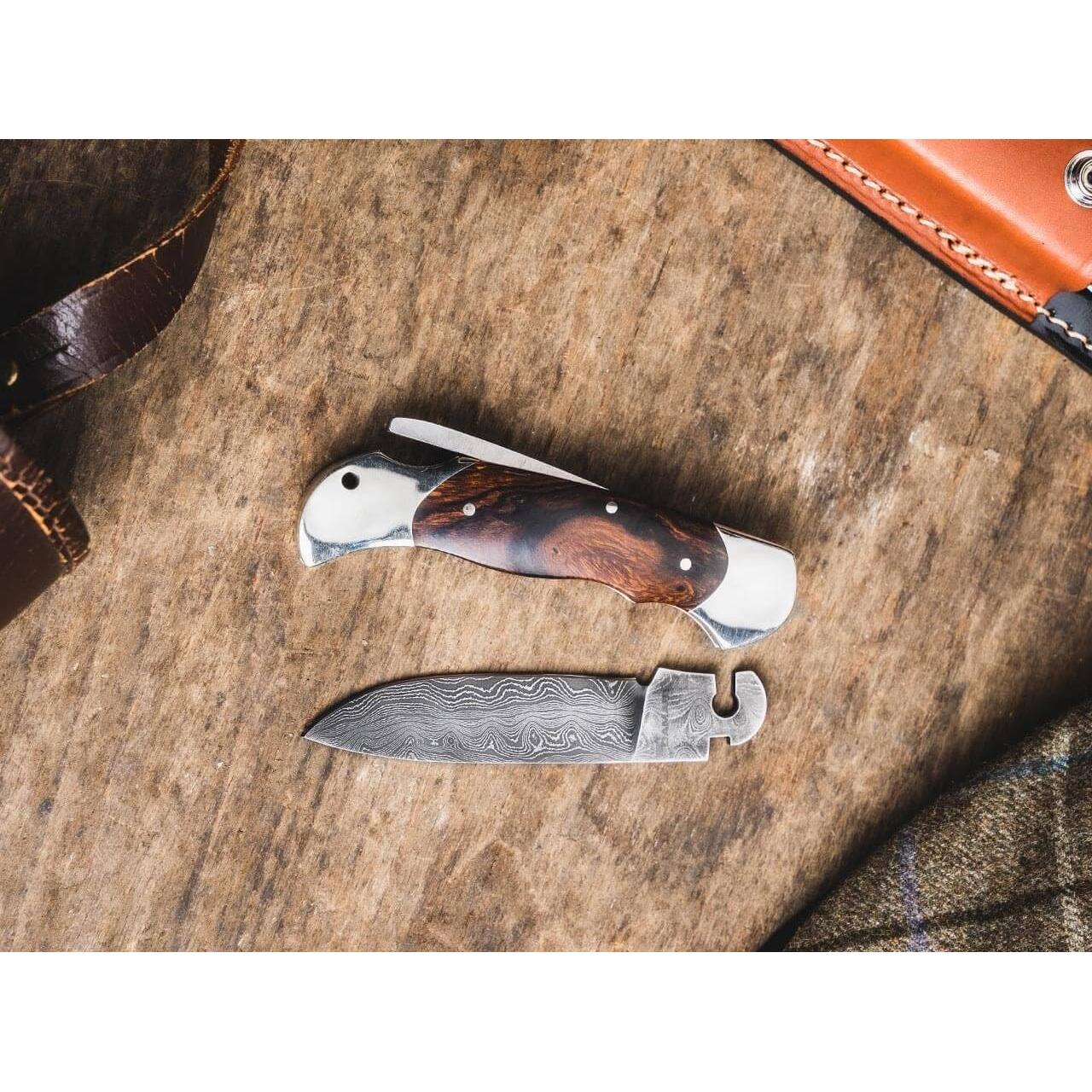 Cuchillo de Caza Plegable Böker Optima Damasco 7.49 cm