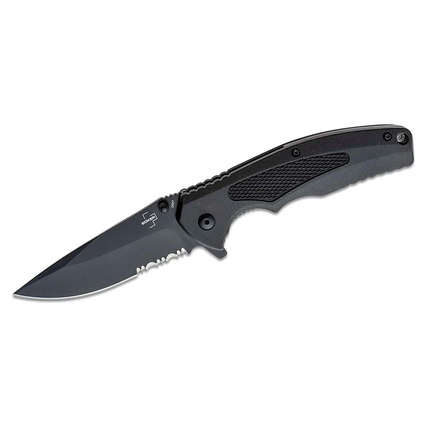 Cuchillo Boker Plus Gemini NGA Serrado 8.89 cm D2 Negro