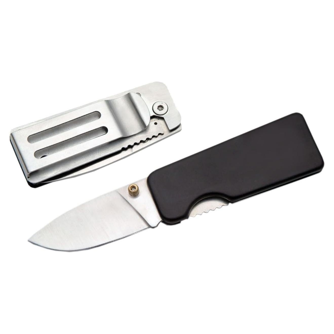 Cuchillo de bolsillo plegable SZCO 2.5" acero inoxidable negro