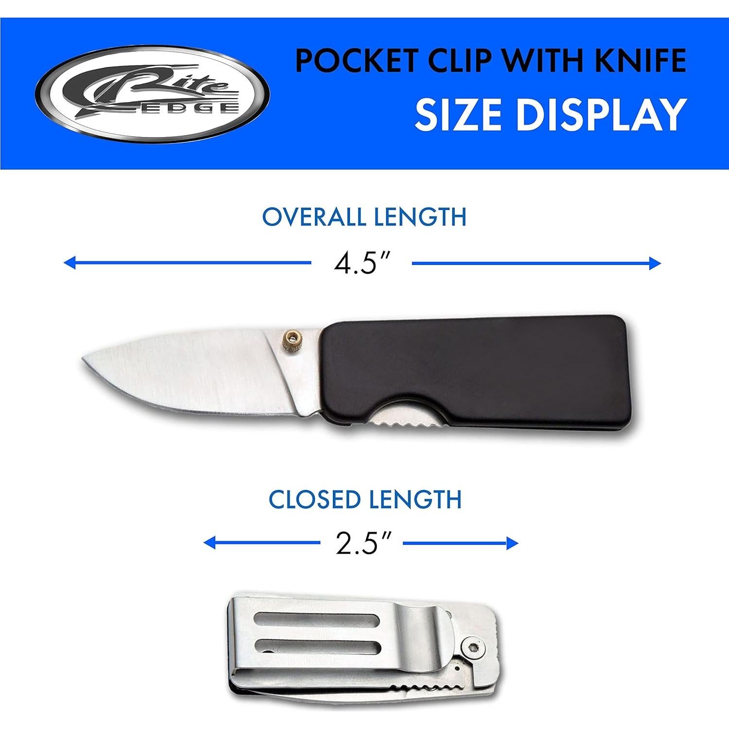 Cuchillo de bolsillo plegable SZCO 2.5" acero inoxidable negro