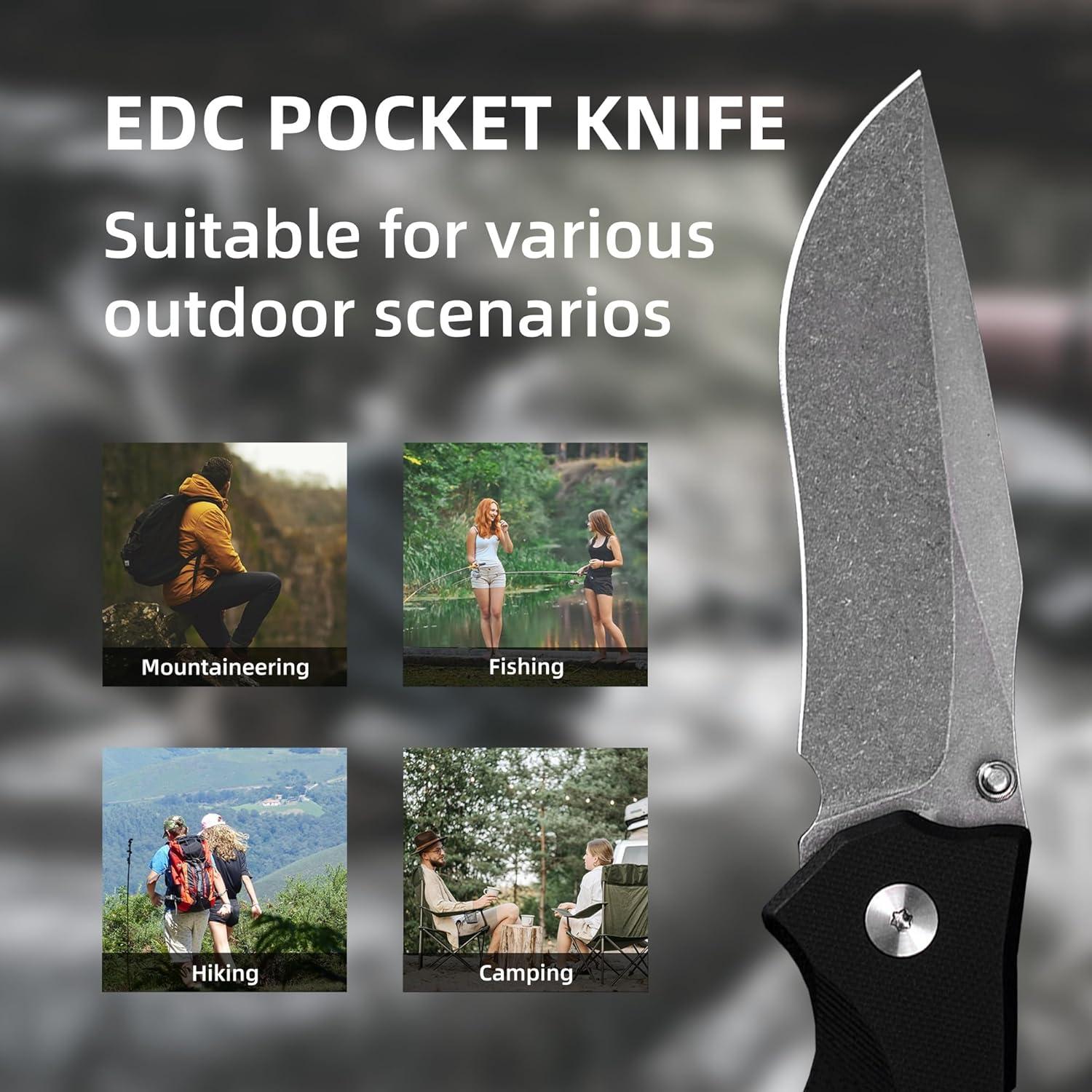 Cuchillo de bolsillo X NHCJEKK J331-BLACK 9.3 cm acero D2