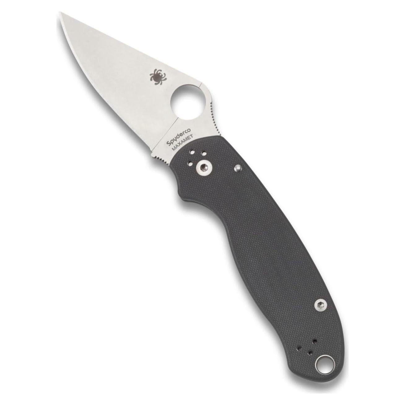 Cuchillo de bolsillo Spyderco Para 3 Maxamet 7.62 cm G-10 gris
