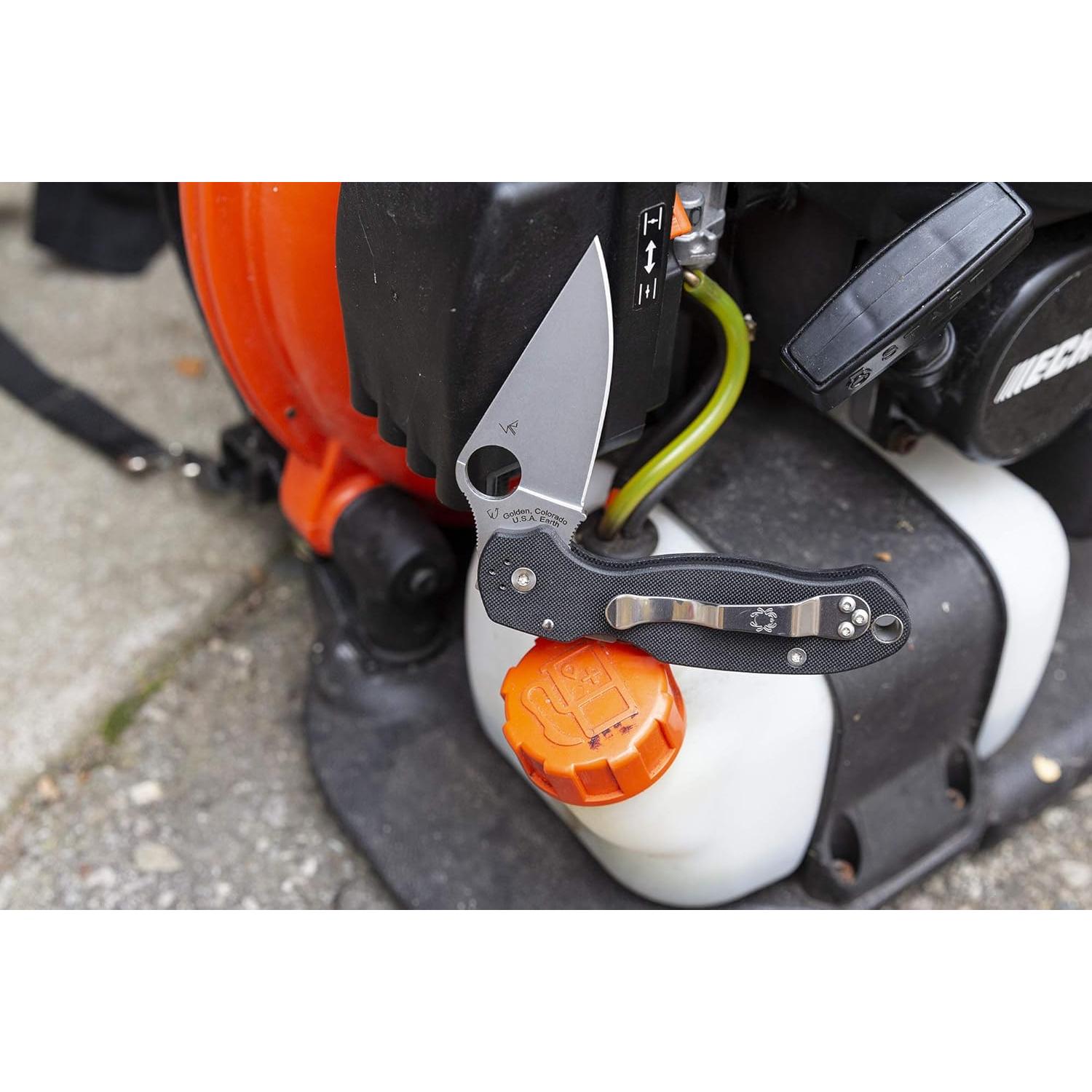 Cuchillo de bolsillo Spyderco Para 3 Maxamet 7.62 cm G-10 gris