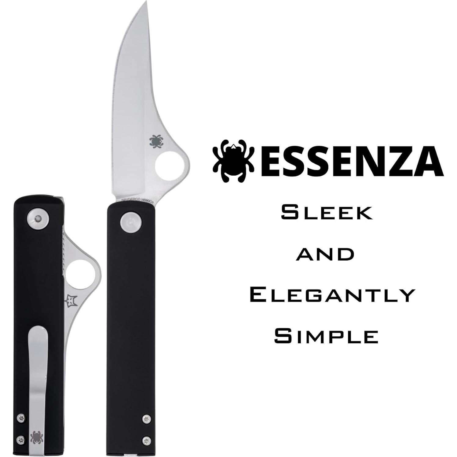 Cuchillo Plegable Spyderco Essenza - Acero N690Co, Mango Aluminio
