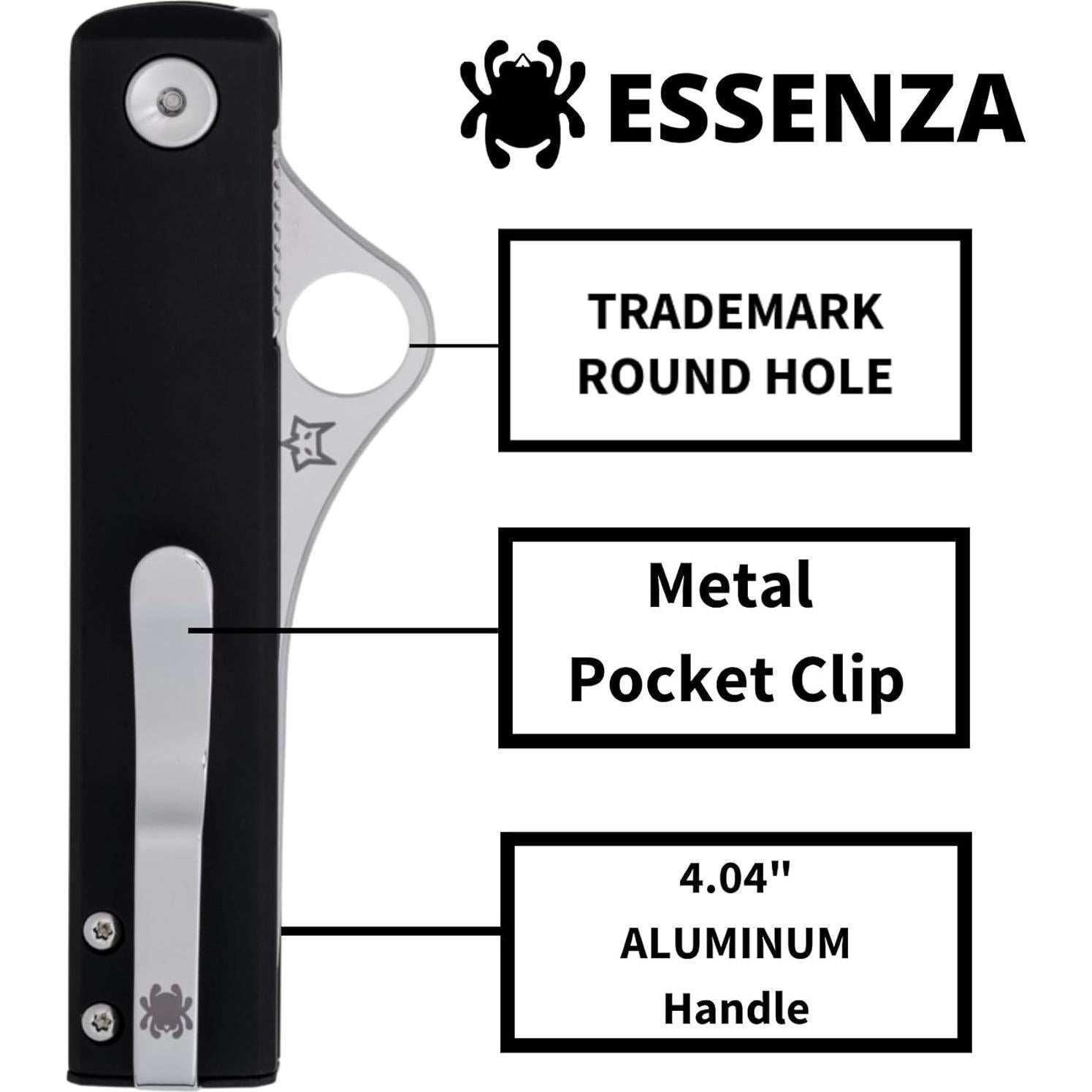 Cuchillo Plegable Spyderco Essenza - Acero N690Co, Mango Aluminio