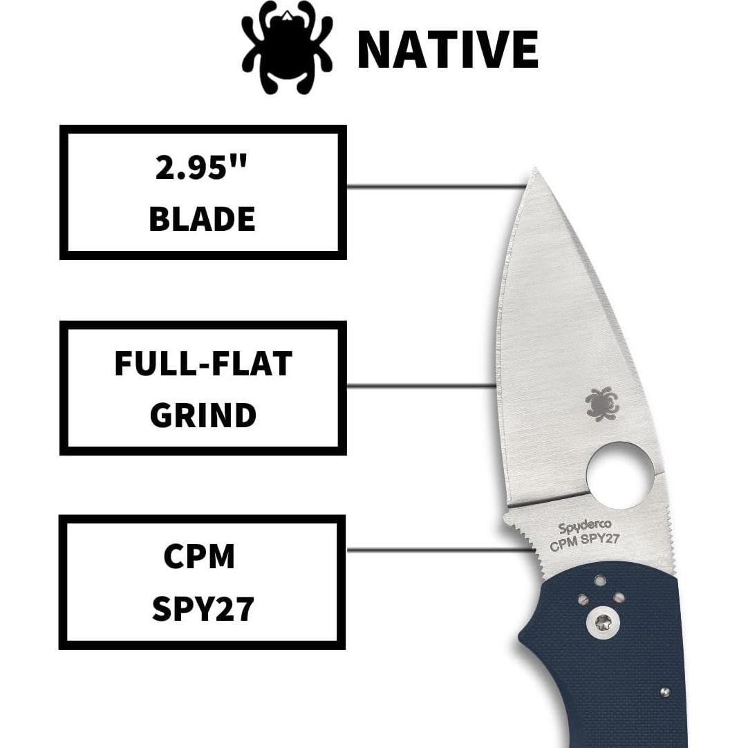 Cuchillo Plegable Spyderco Native 5 Acero CPM SPY27 7.49 cm