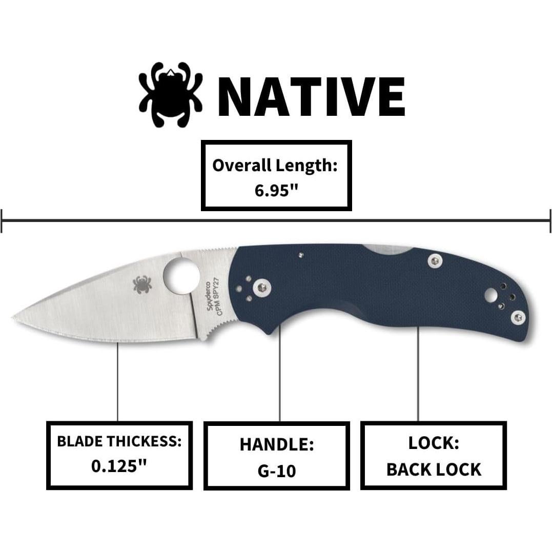 Cuchillo Plegable Spyderco Native 5 Acero CPM SPY27 7.49 cm