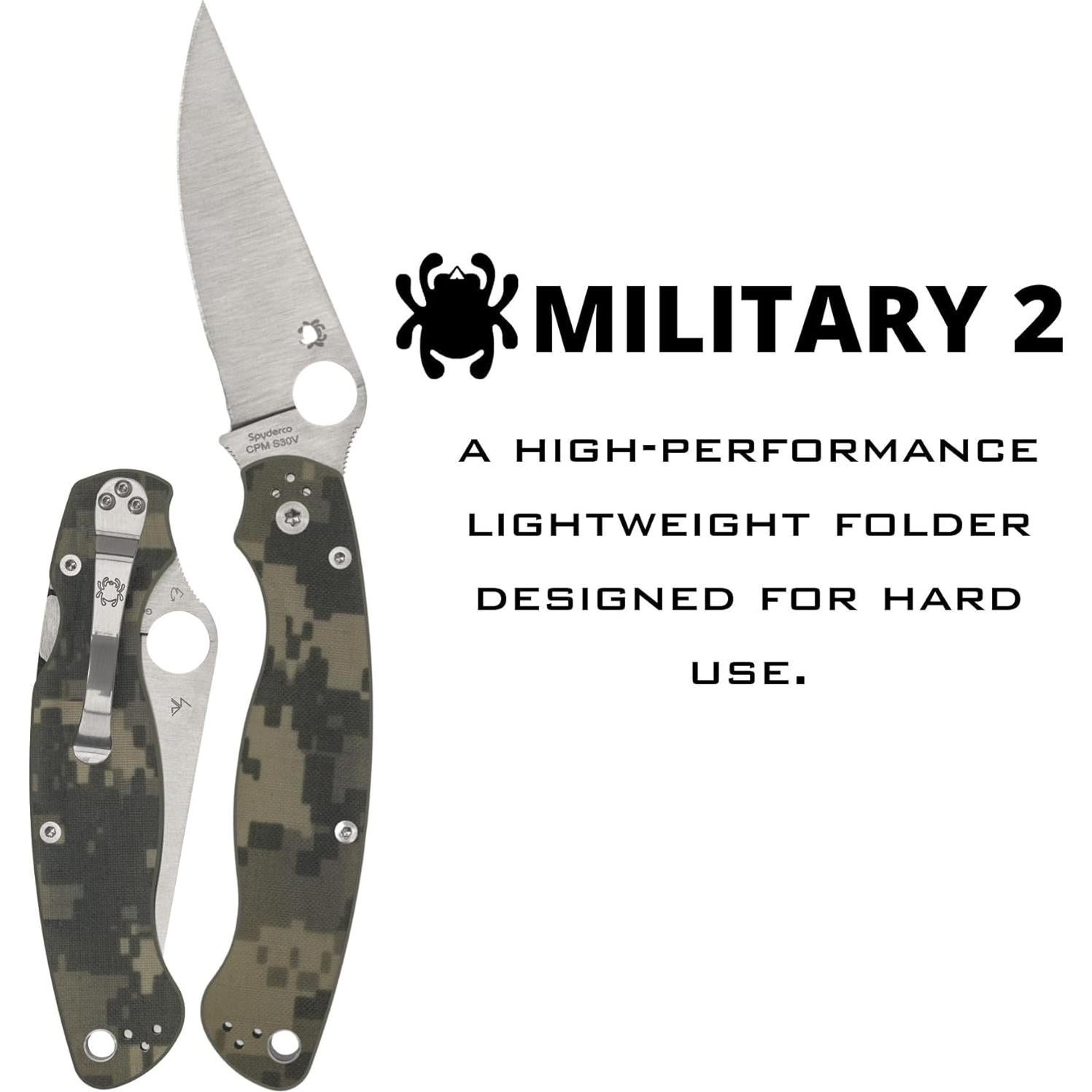 Cuchillo Plegable Spyderco Military 2 - Hoja Acero S30V 10.16 cm