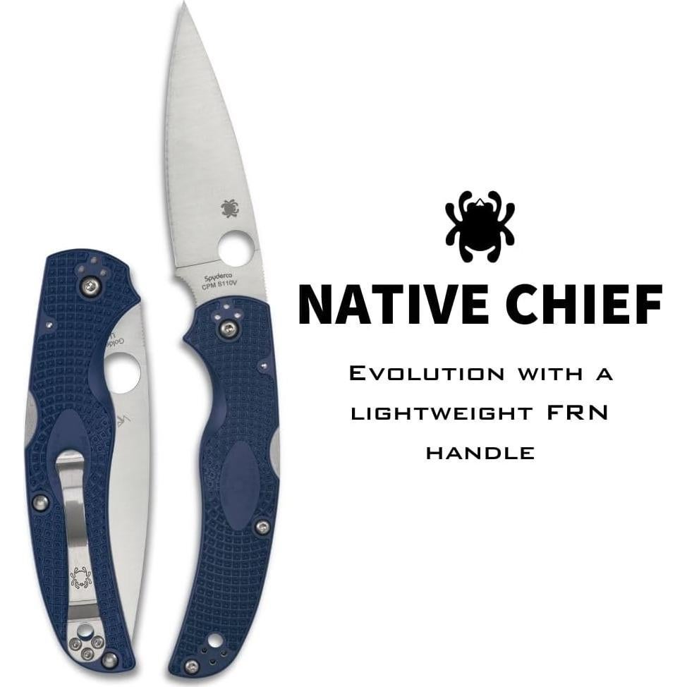Cuchillo plegable Spyderco Native Chief Lightweight 23cm azul