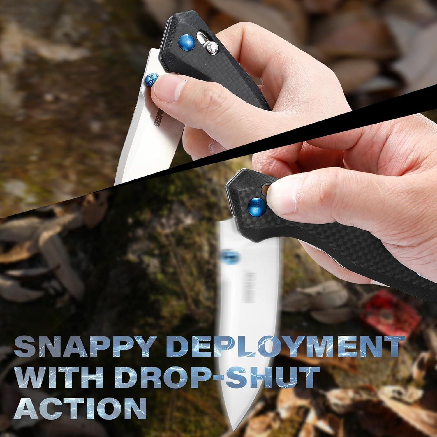 Cuchillo de bolsillo Dispatch DP8131-BK, acero D2 8.29 cm