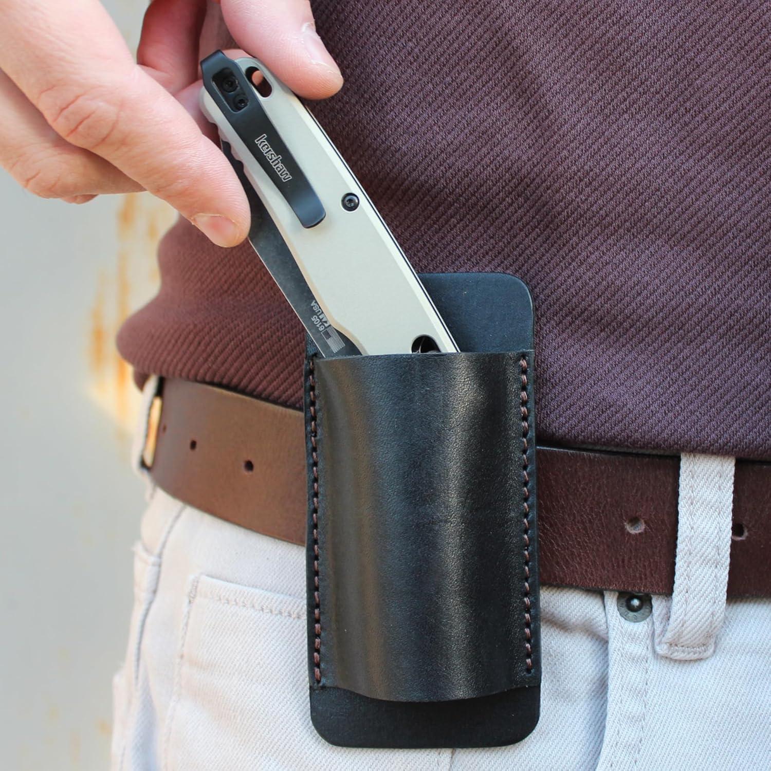 Funda de Cuchillo EDC VPKS de Cuero Premium Tamaño S