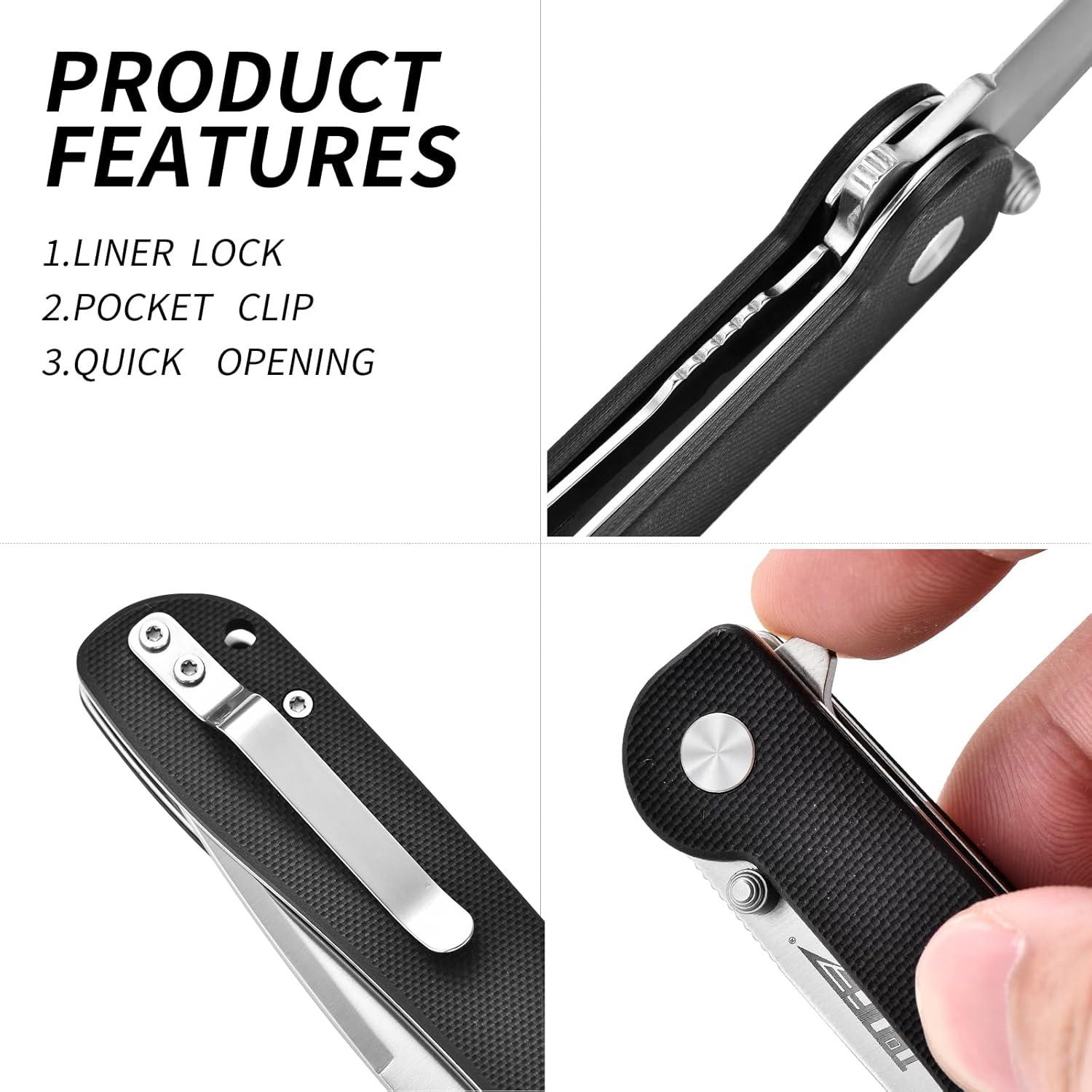 Cuchillo Plegable TONIFE Estrella en Ascenso 16.21cm Camping