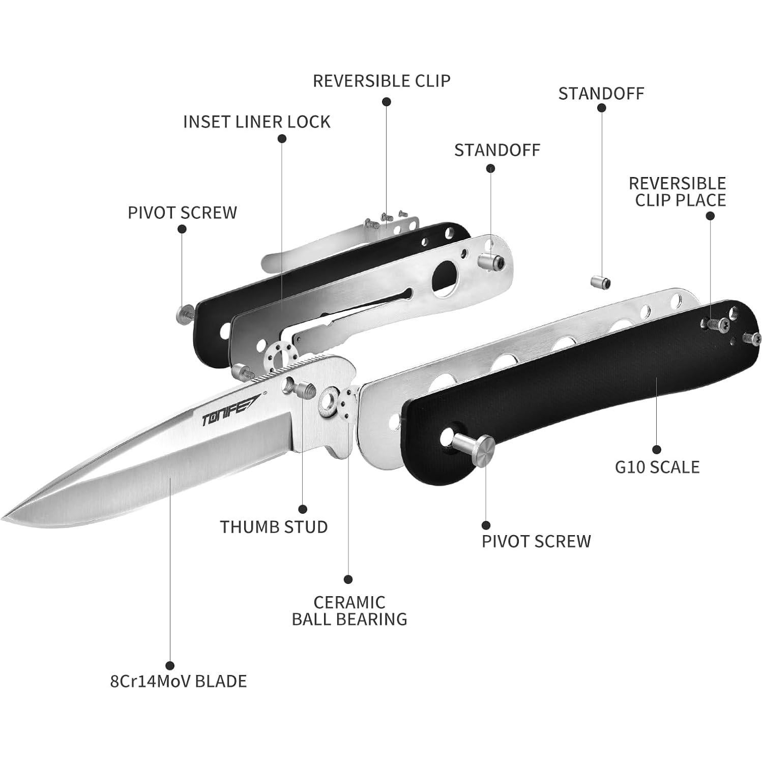 Cuchillo Plegable TONIFE Estrella en Ascenso 16.21cm Camping