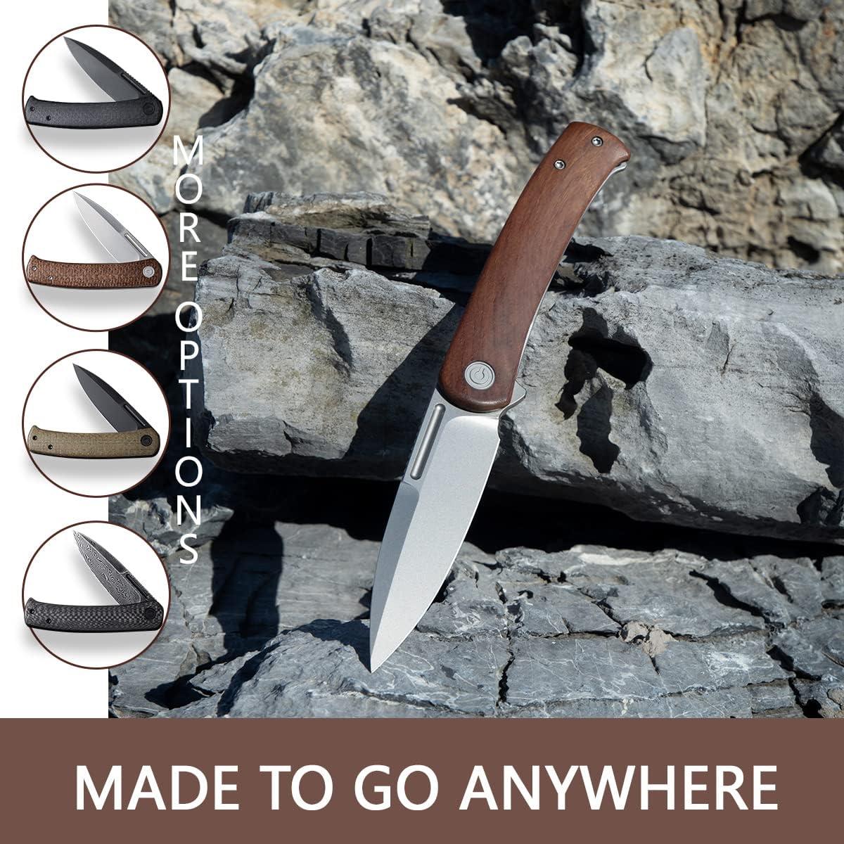 Cuchillo Plegable CIVIVI Cetos 8.83 cm Acero 14C28N Madera