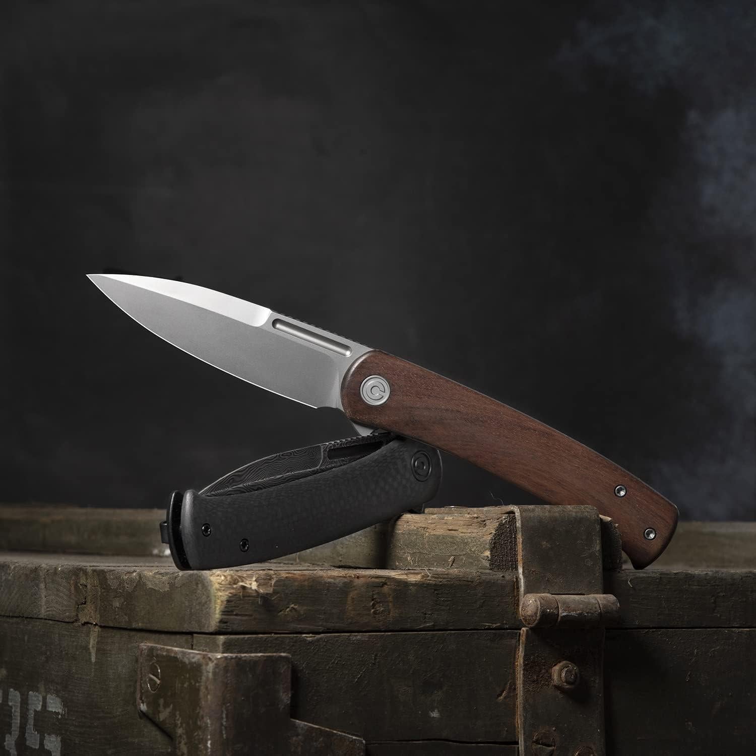 Cuchillo Plegable CIVIVI Cetos 8.83 cm Acero 14C28N Madera