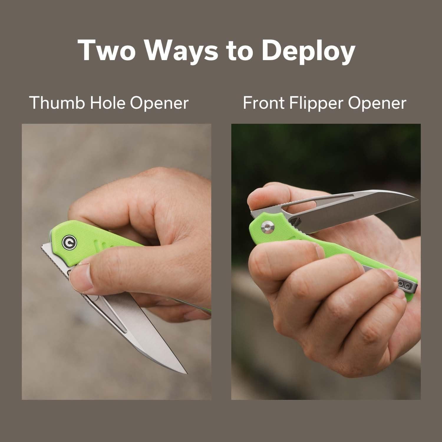 Cuchillo Plegable CIVIVI Guile 8.26 cm Acero 14C28N Verde