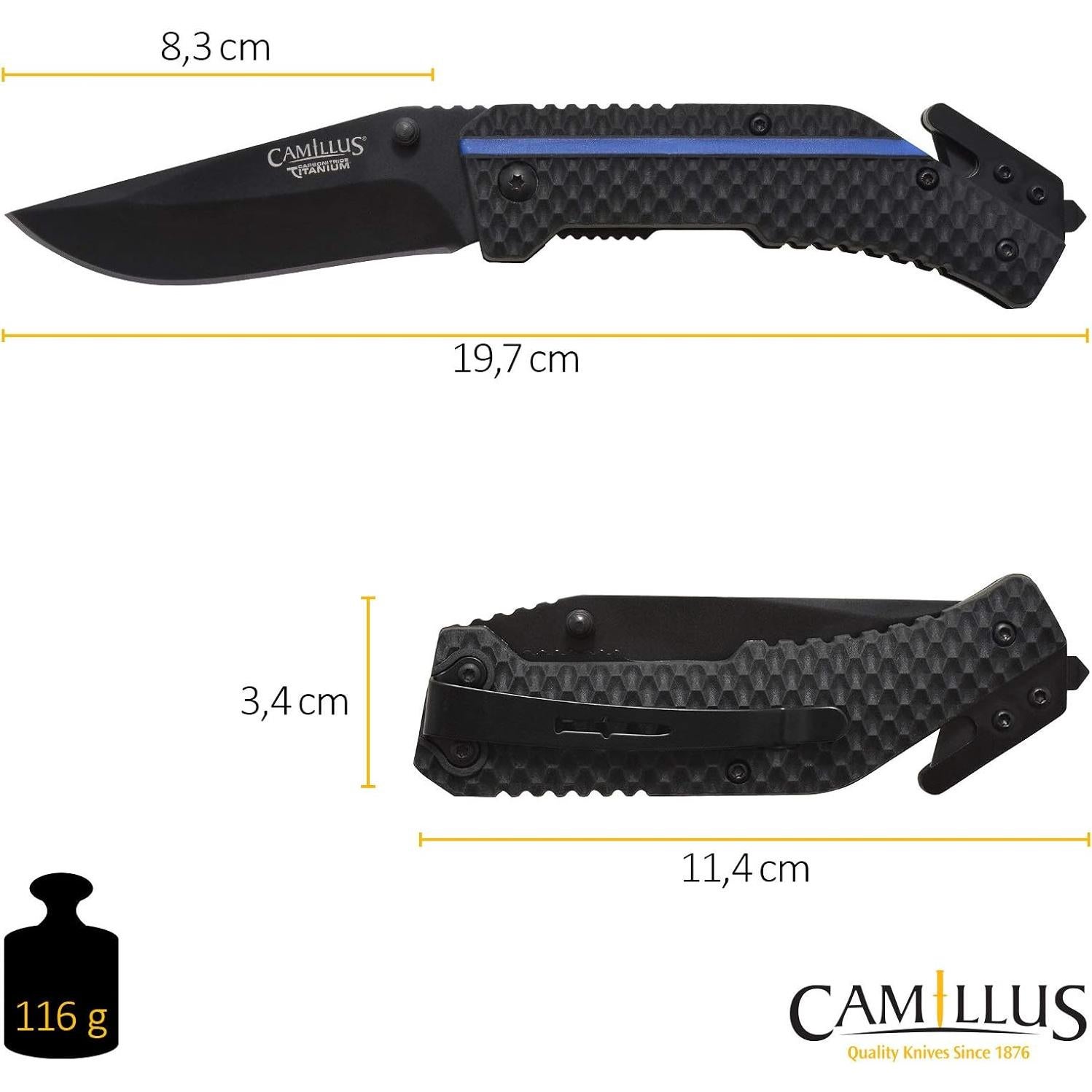 Cuchillo Camillus 19653 Titanio Carbonitrurado 19.05 cm