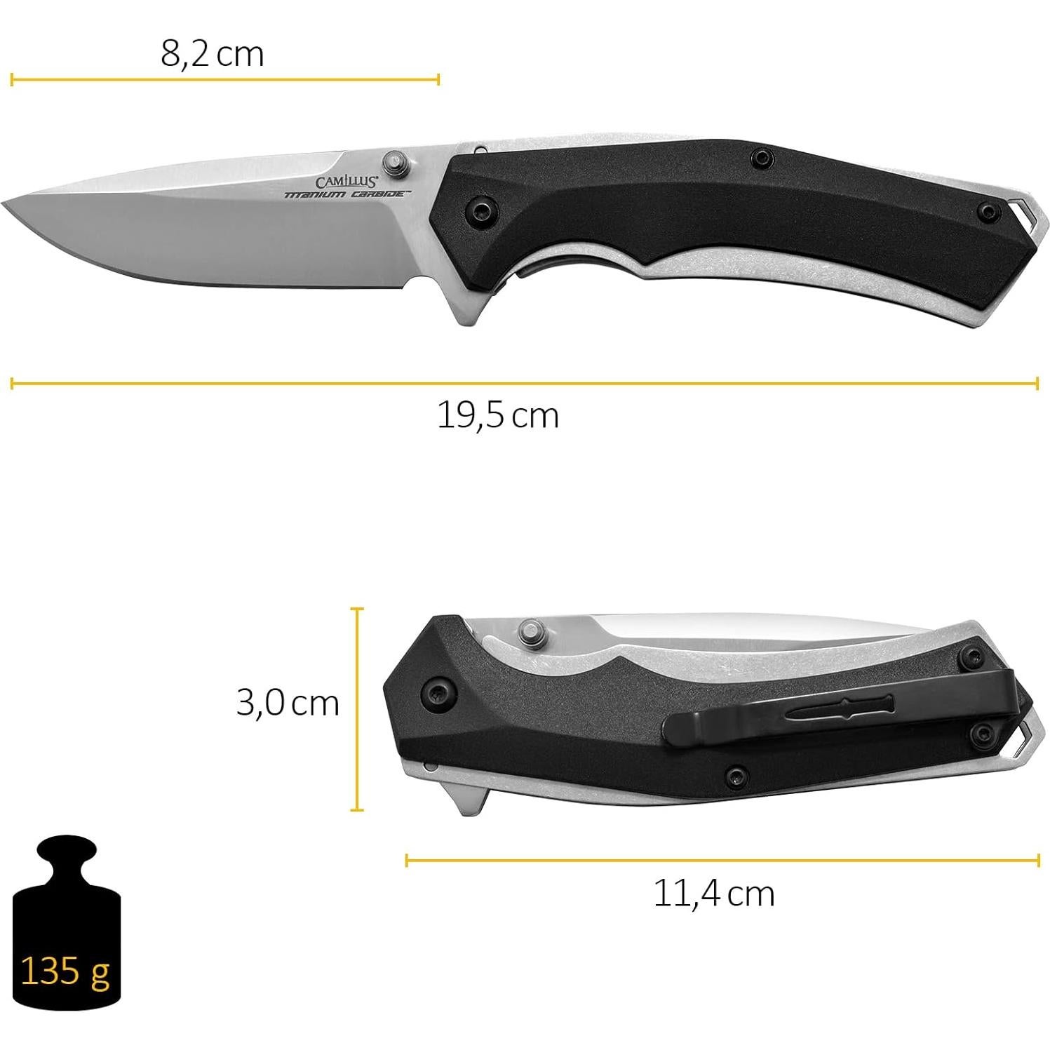 Cuchillo Táctico Plegable Camillus 19400 Acero Inoxidable 420