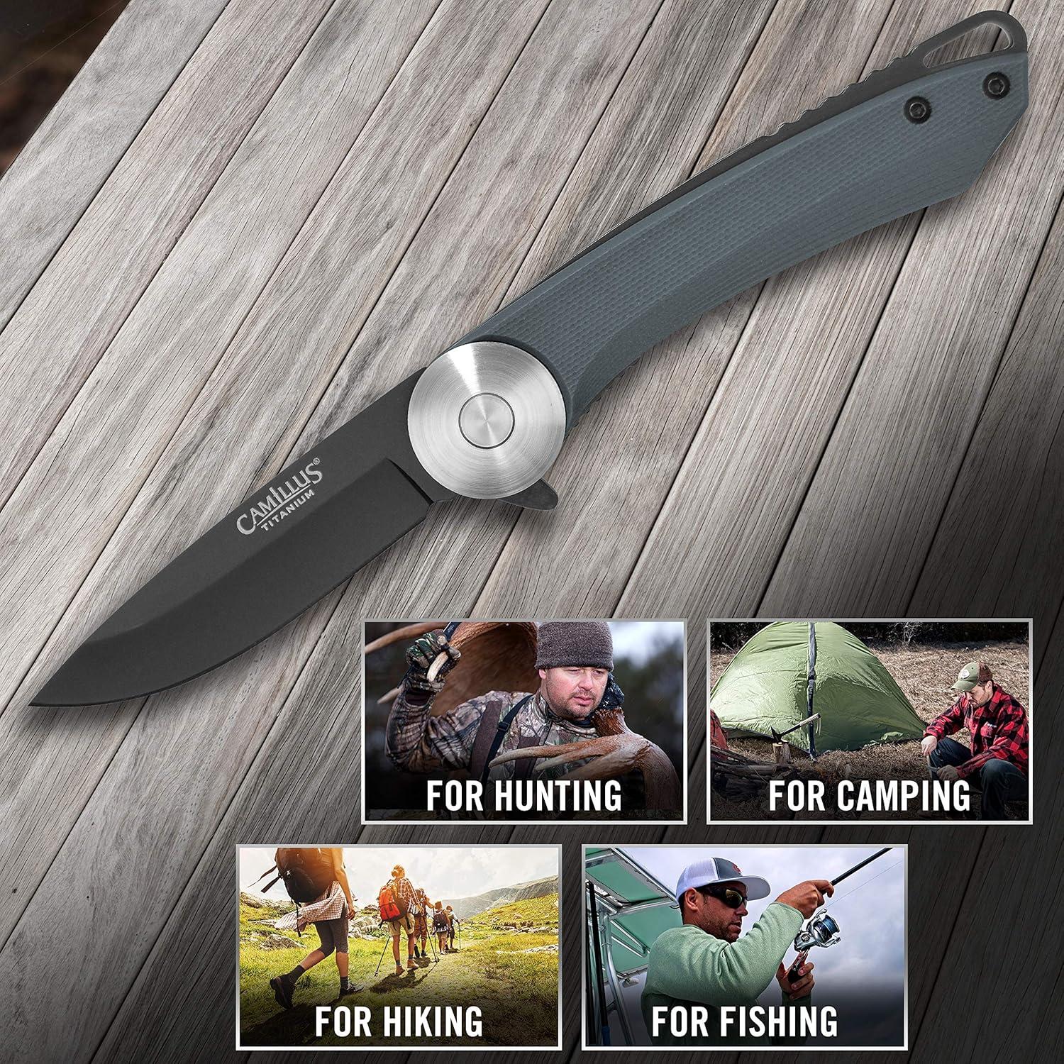 Cuchillo Plegable Camillus Cirque 7" Acero Inoxidable AUS-8