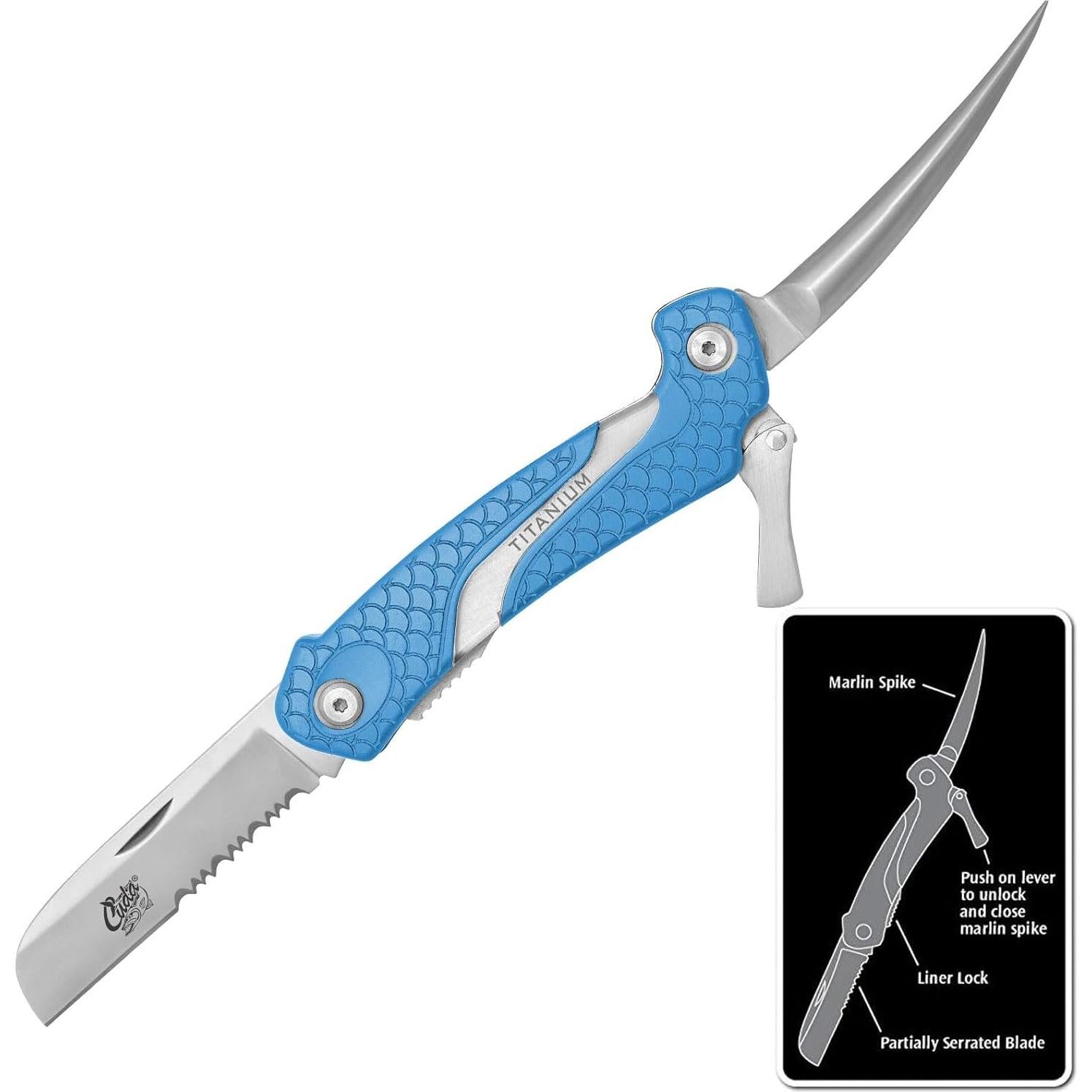 Cuchillo Plegable Cuda Marlin Spike 15cm Acero Inoxidable