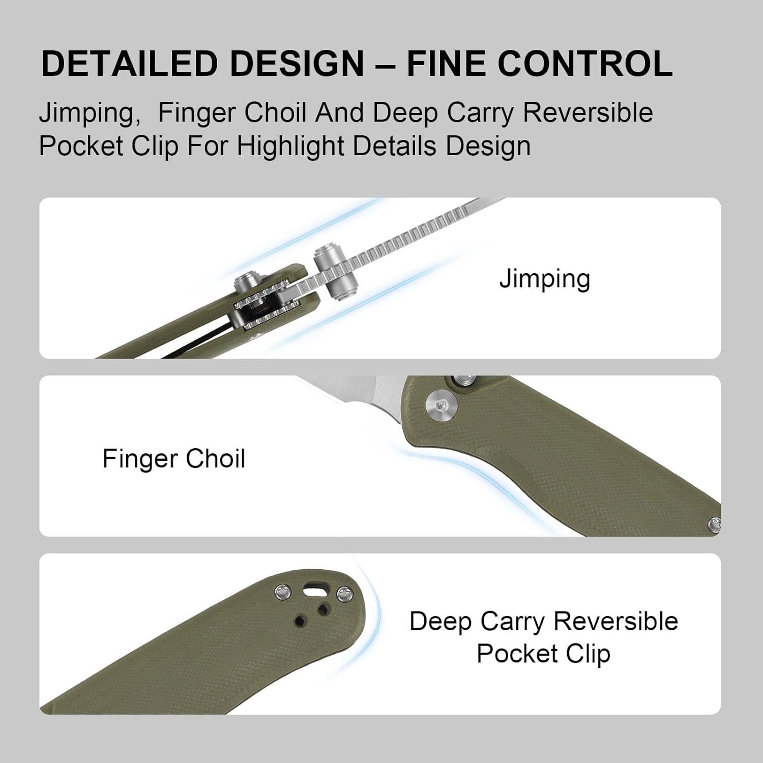 Cuchillo de Bolsillo Kizer Drop Bear 2 Plegable 7.43 cm AEB-L