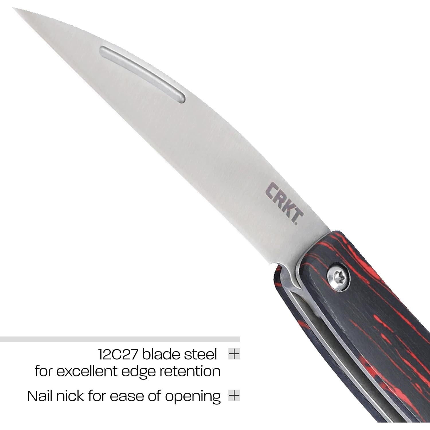 Cuchillo Plegable CRKT Forebear 12C27 Mango G10 17.15cm