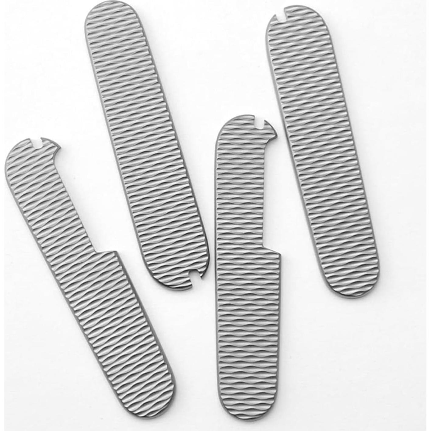 2 Escamas de Pescado G10 Titanio para Cuchillo Suizo 91mm