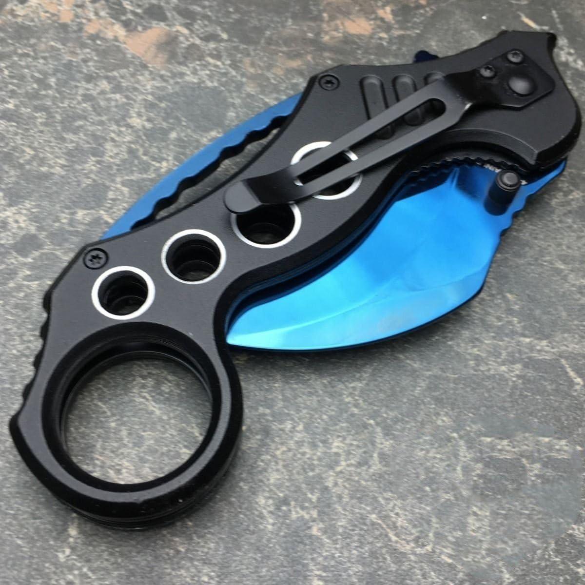 Cuchillo de bolsillo táctico ALBATROSS FK002 20.32 cm azul