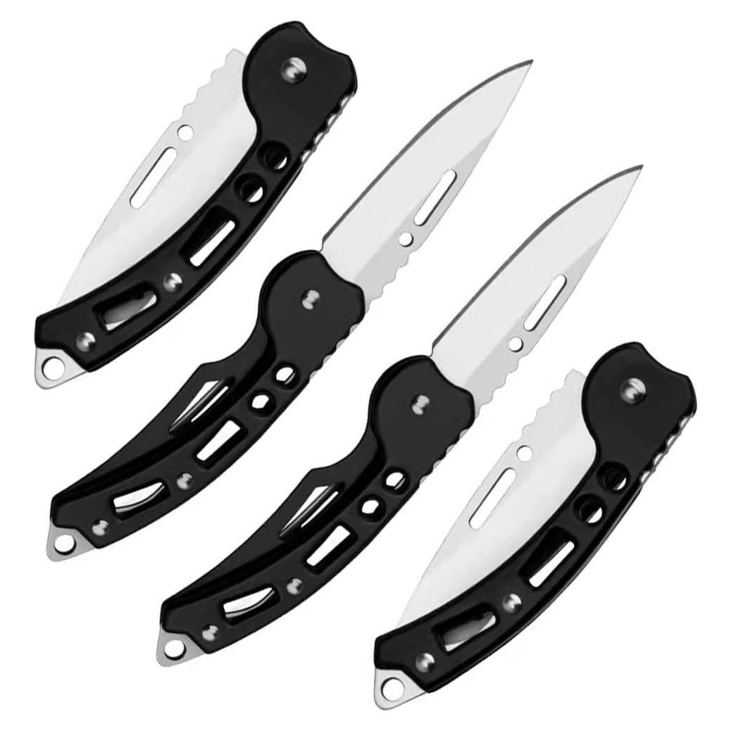 Cuchillo Plegable WWZJ Negro 15.19 cm 2 Unidades Camping