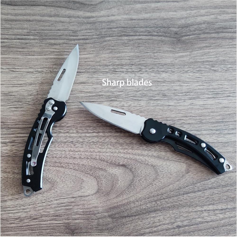 Cuchillo Plegable WWZJ Negro 15.19 cm 2 Unidades Camping