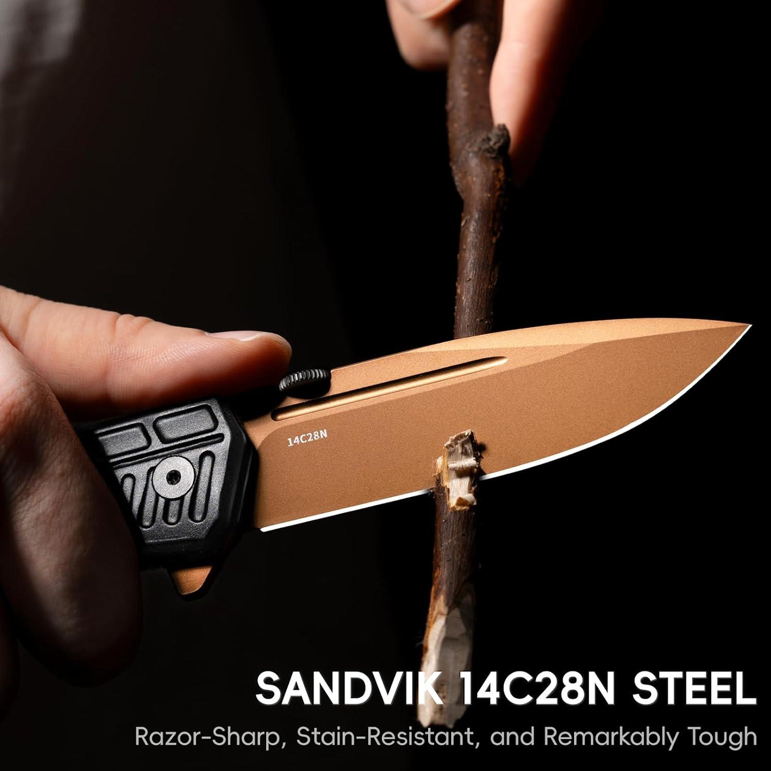 Cuchillo Táctico NedFoss YEMO-US Plegable 8.8 cm Acero 14C28N