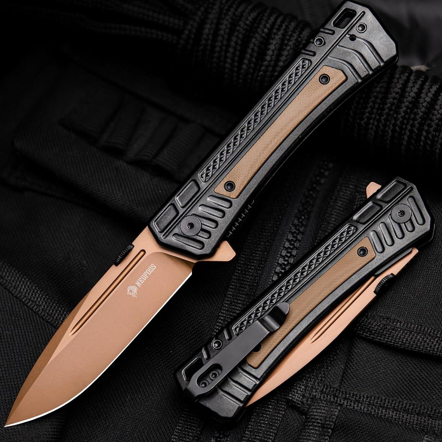 Cuchillo Táctico NedFoss YEMO-US Plegable 8.8 cm Acero 14C28N