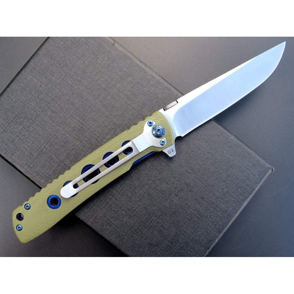 Cuchillo Plegable Eafengrow EF27 Acero D2 Mango G10 Verde